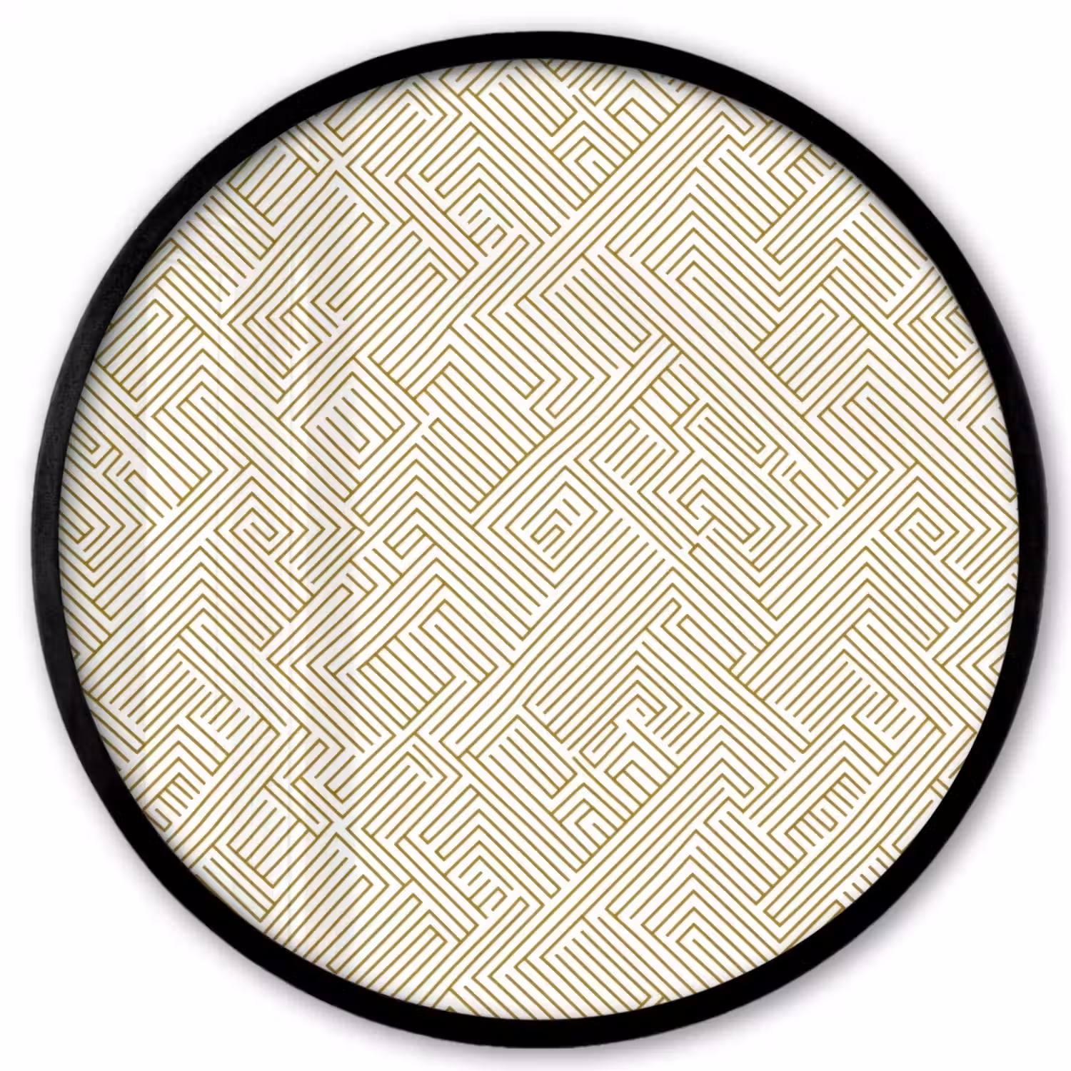 Geometrisch - Lijnen - Groen Fotolijst rond zonder passe partout klein 856 -3d
