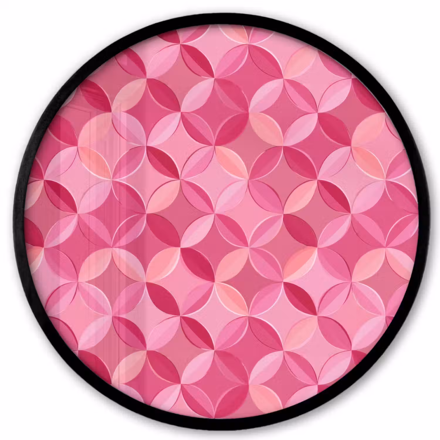 Geometrisch - Mozaïek - Modern - Roze Fotolijst rond zonder passe partout klein 856 -3d