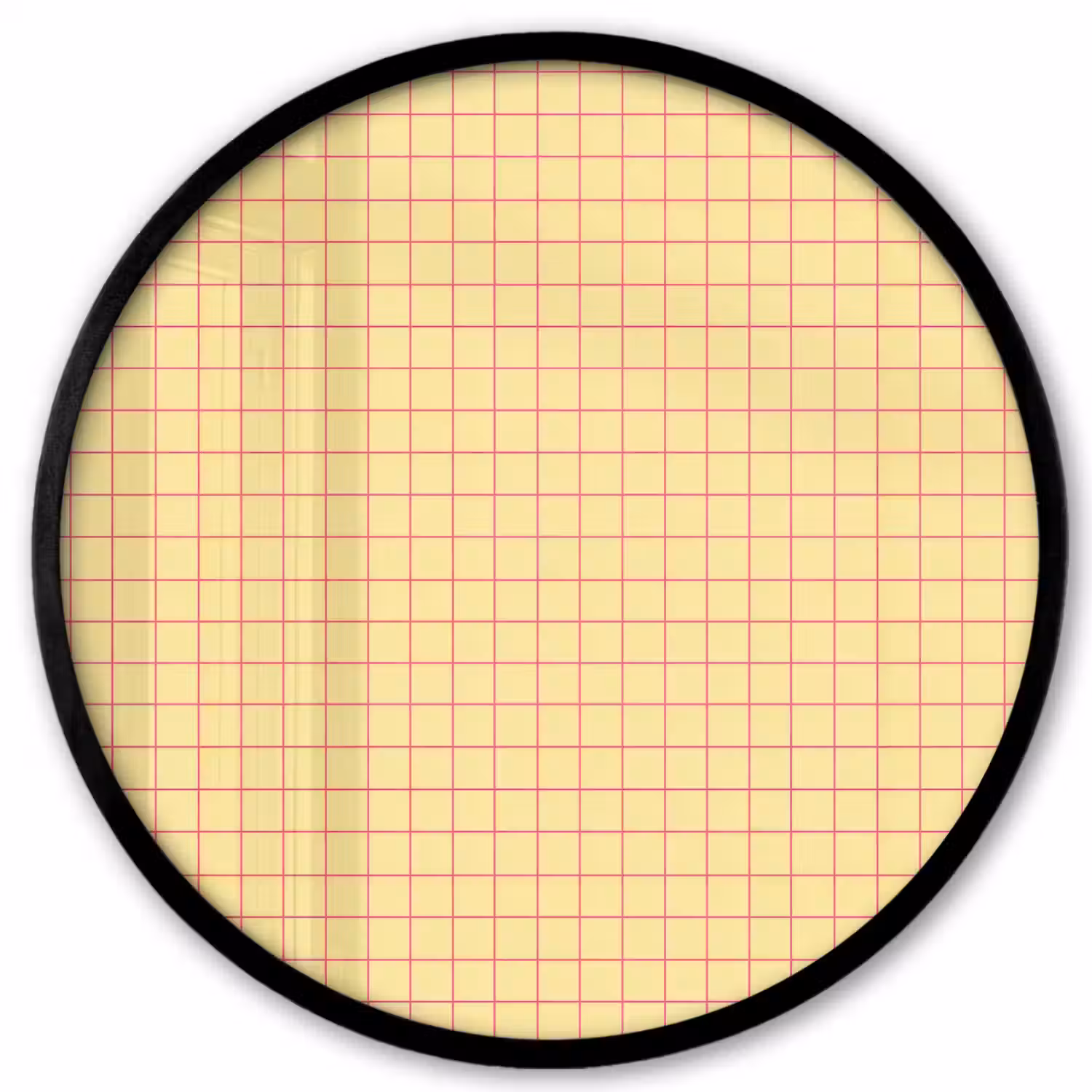 Ruitjes - Grid - Minimalistisch - Geel - Roze Fotolijst rond zonder passe partout klein 856 -3d