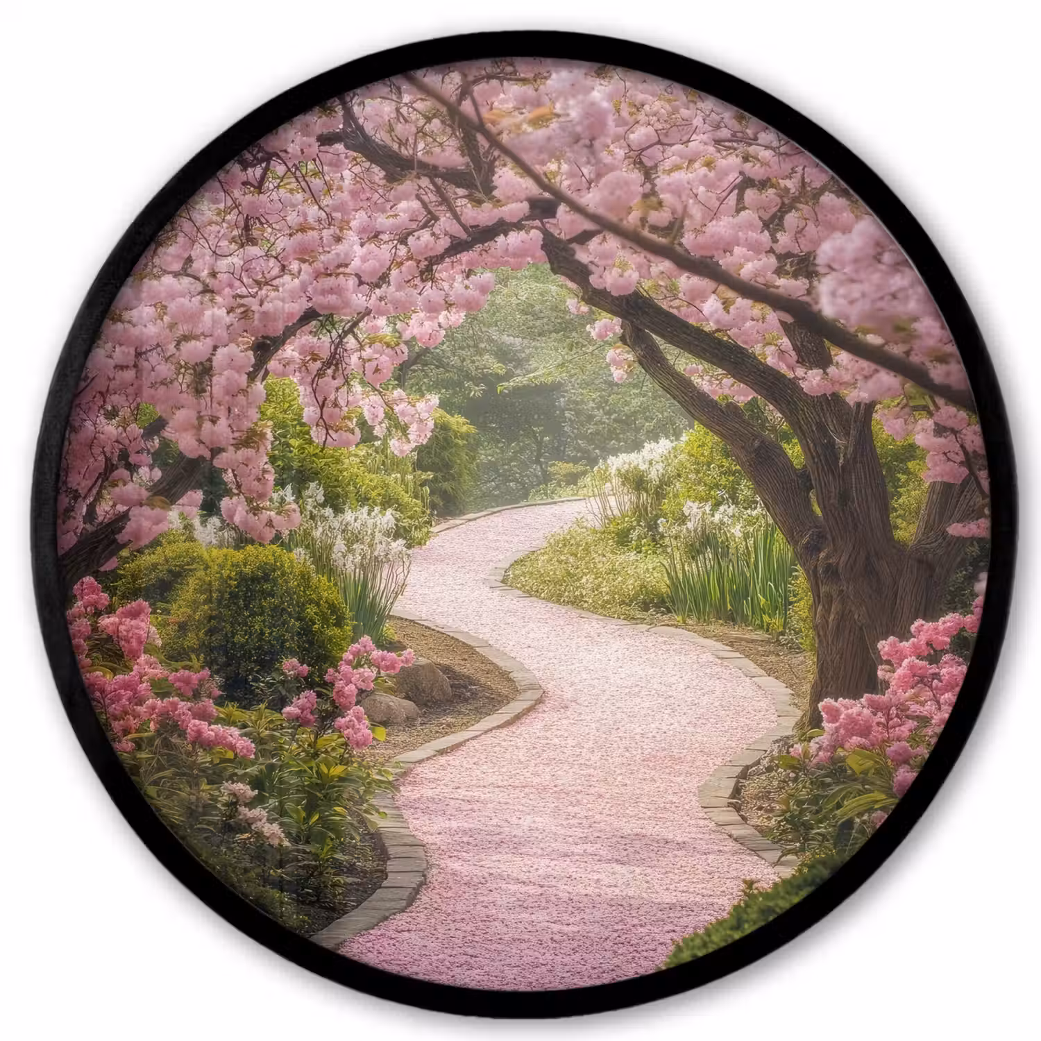 Kersenbloesem - Natuur - Sakura - Pad - Japanse tuin Fotolijst rond zonder passe partout klein -3d