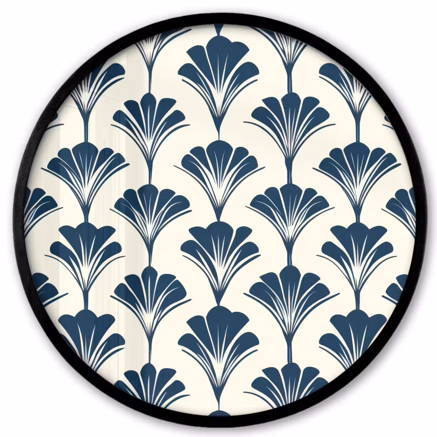 Klassiek - Motief - Blauw Fotolijst rond zonder passe partout klein 856 -3d