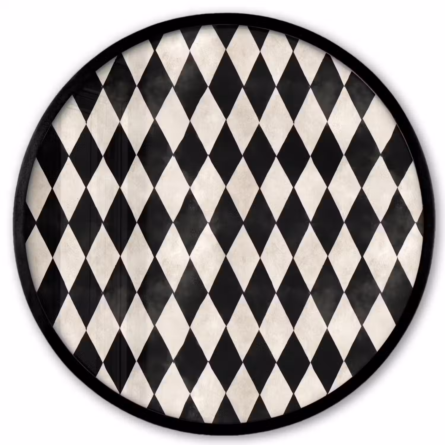 Klassiek - Patroon - Zwart Fotolijst rond zonder passe partout klein 856 -3d
