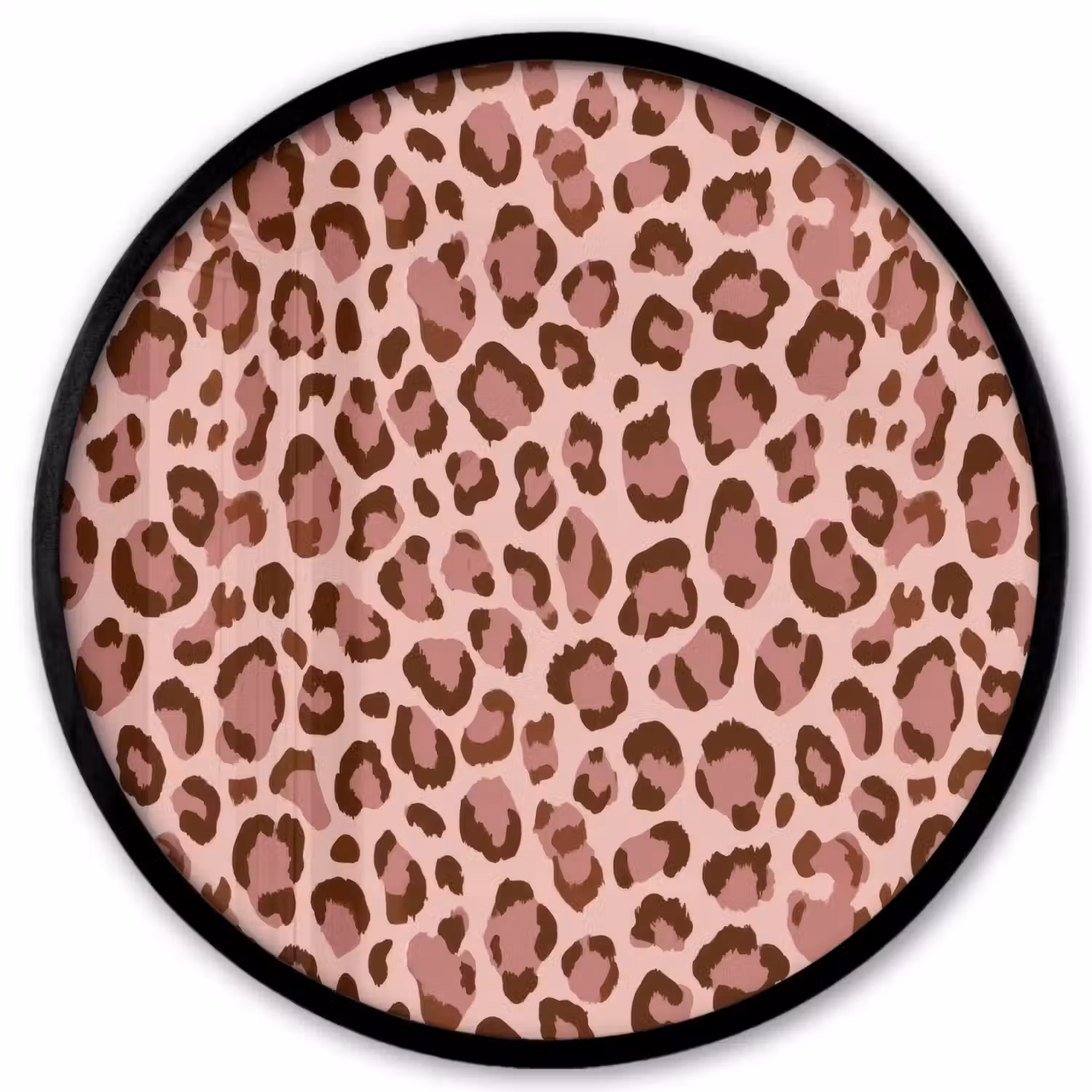 Luipaard - Patroon - Roze Fotolijst rond zonder passe partout klein 856 -3d