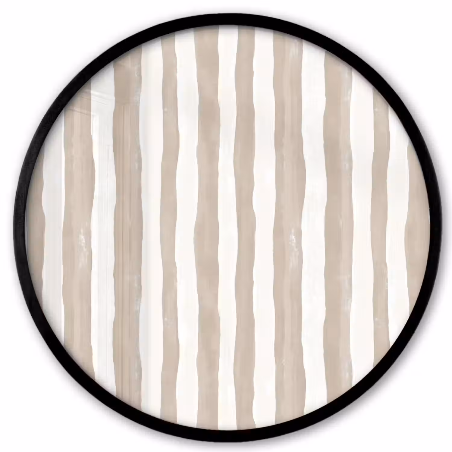 Minimalistisch - Strepen - Beige Fotolijst rond zonder passe partout klein 856 -3d