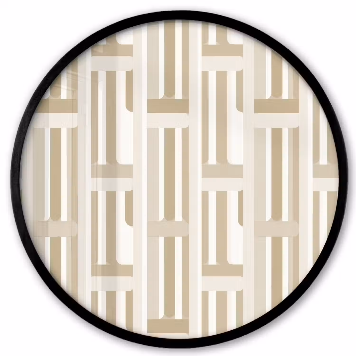 Modern - Geometrisch - Beige Fotolijst rond zonder passe partout klein 856 -3d