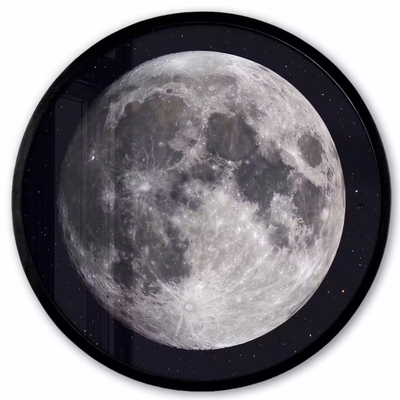 Poster im Rahmen Rund - Mond – Sterne – Weltraum — 1