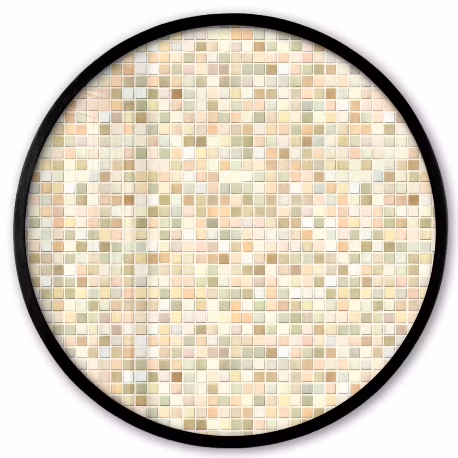 Mozaïek - Patroon - Beige Fotolijst rond zonder passe partout klein 856 -3d