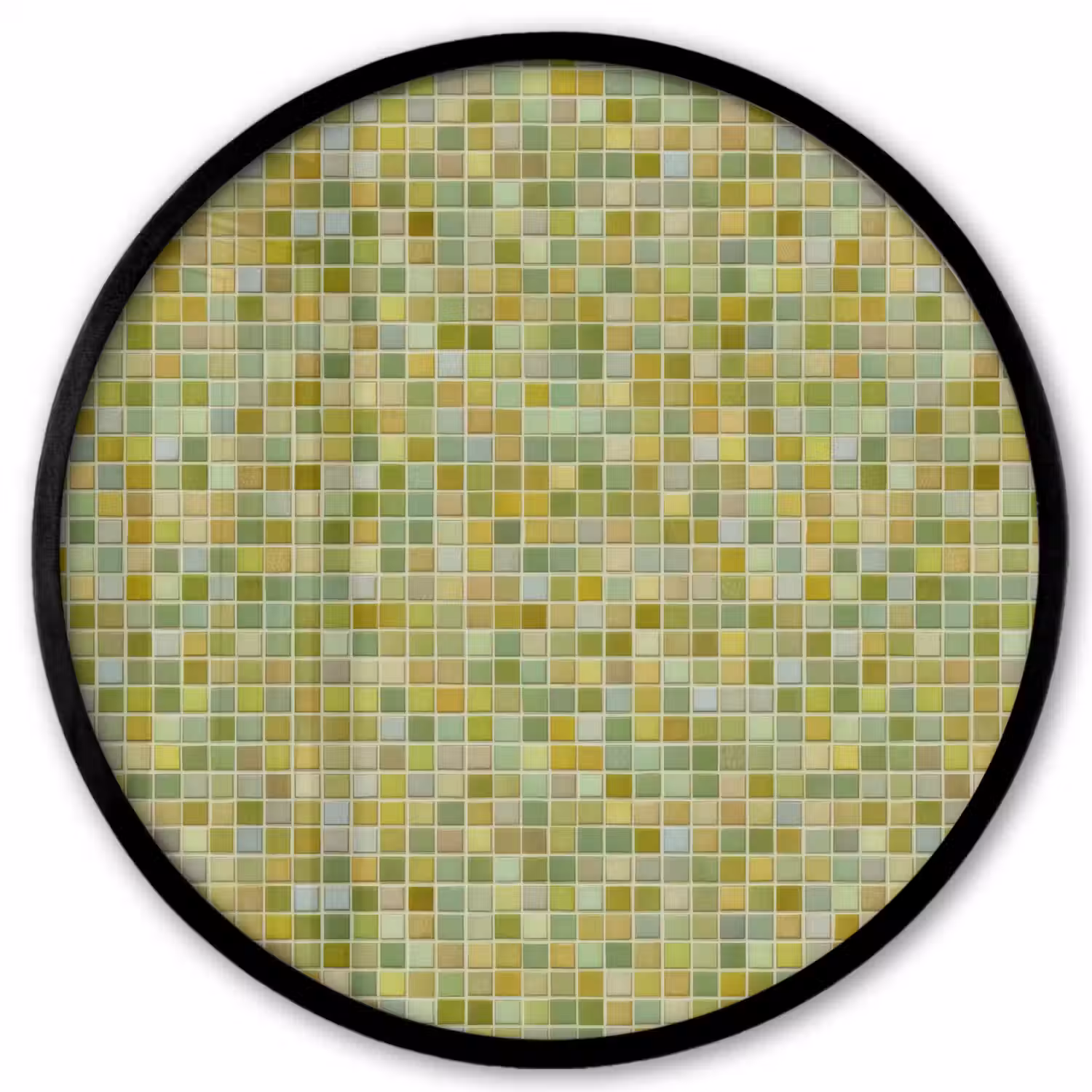 Mozaïek - Patroon - Groen Fotolijst rond zonder passe partout klein 856 -3d