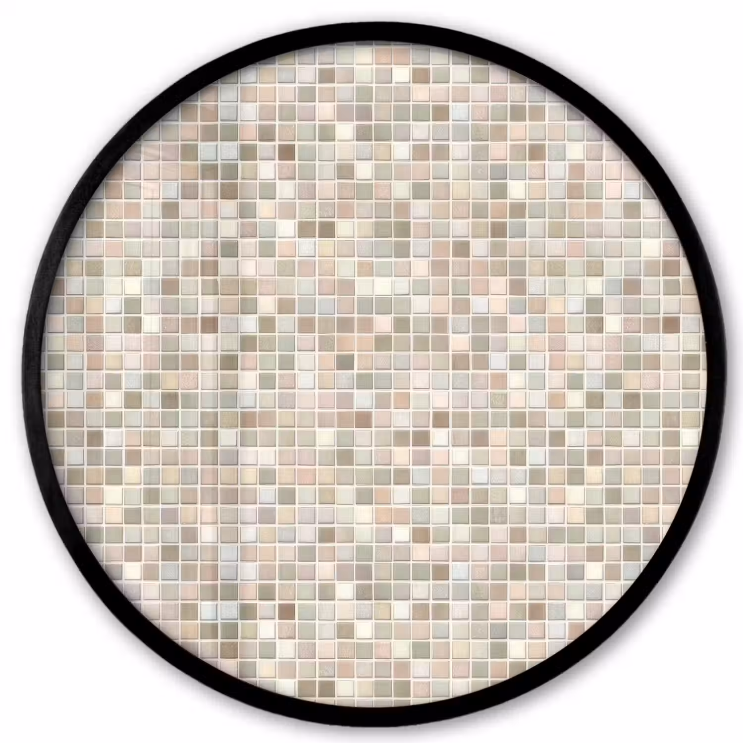 Mozaïek - Patroon- Taupe Fotolijst rond zonder passe partout klein 856 -3d