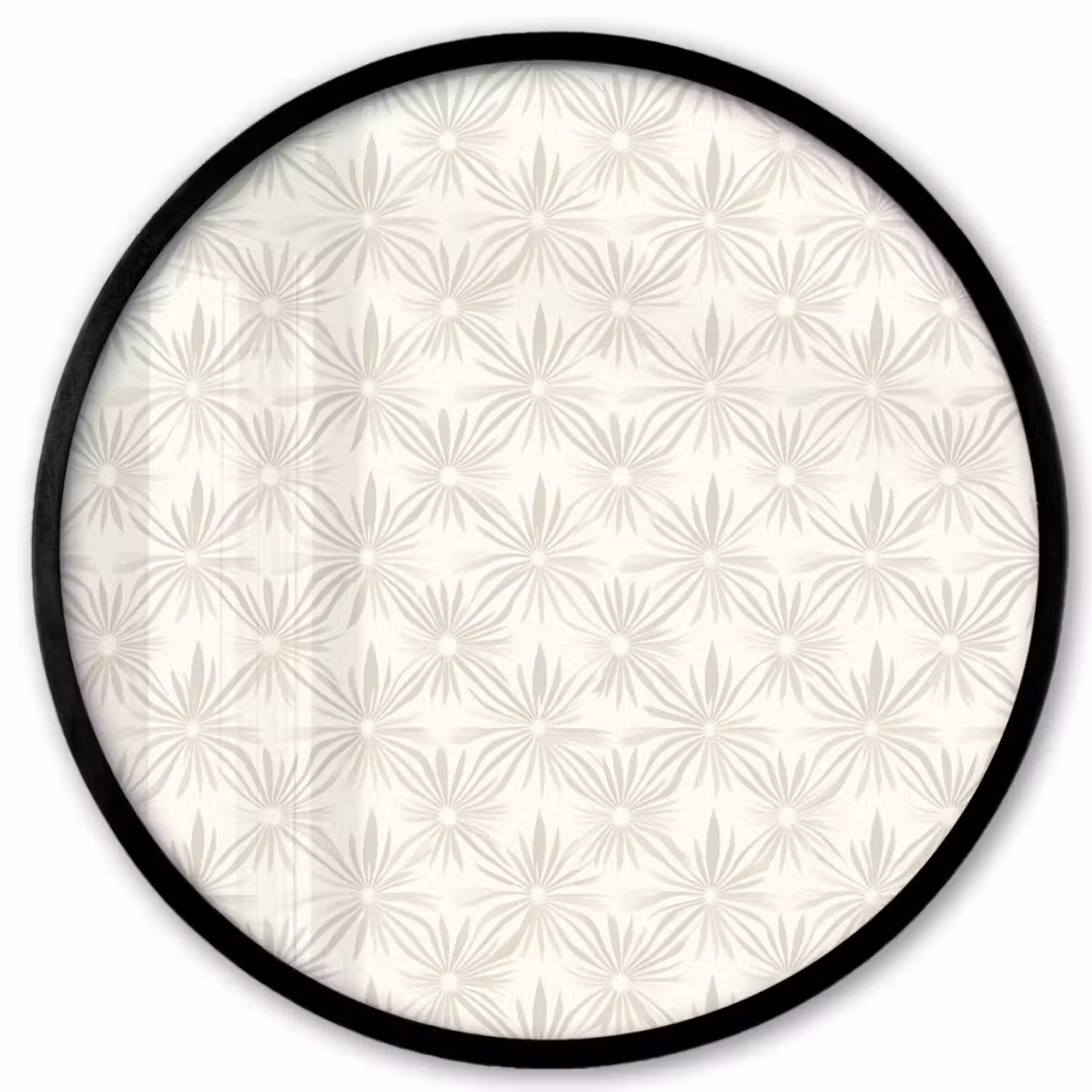Patroon - Bloemen - Beige Fotolijst rond zonder passe partout klein 856 -3d