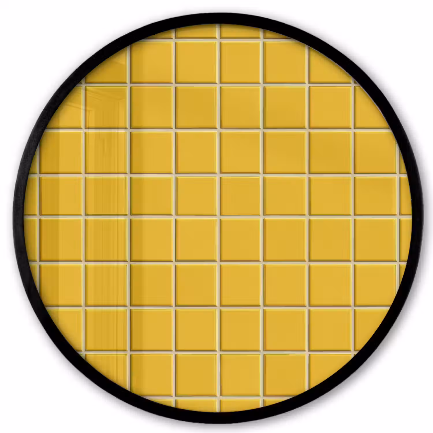 Patroon - Tegel - Okergeel Fotolijst rond zonder passe partout klein 856 -3d