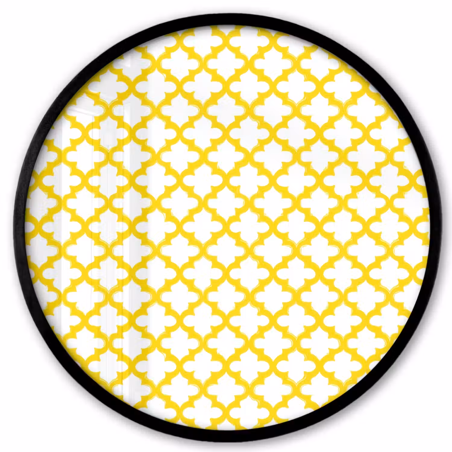 Patroon - Geometrisch - Klassiek - Geel Fotolijst rond zonder passe partout klein 856 -3d