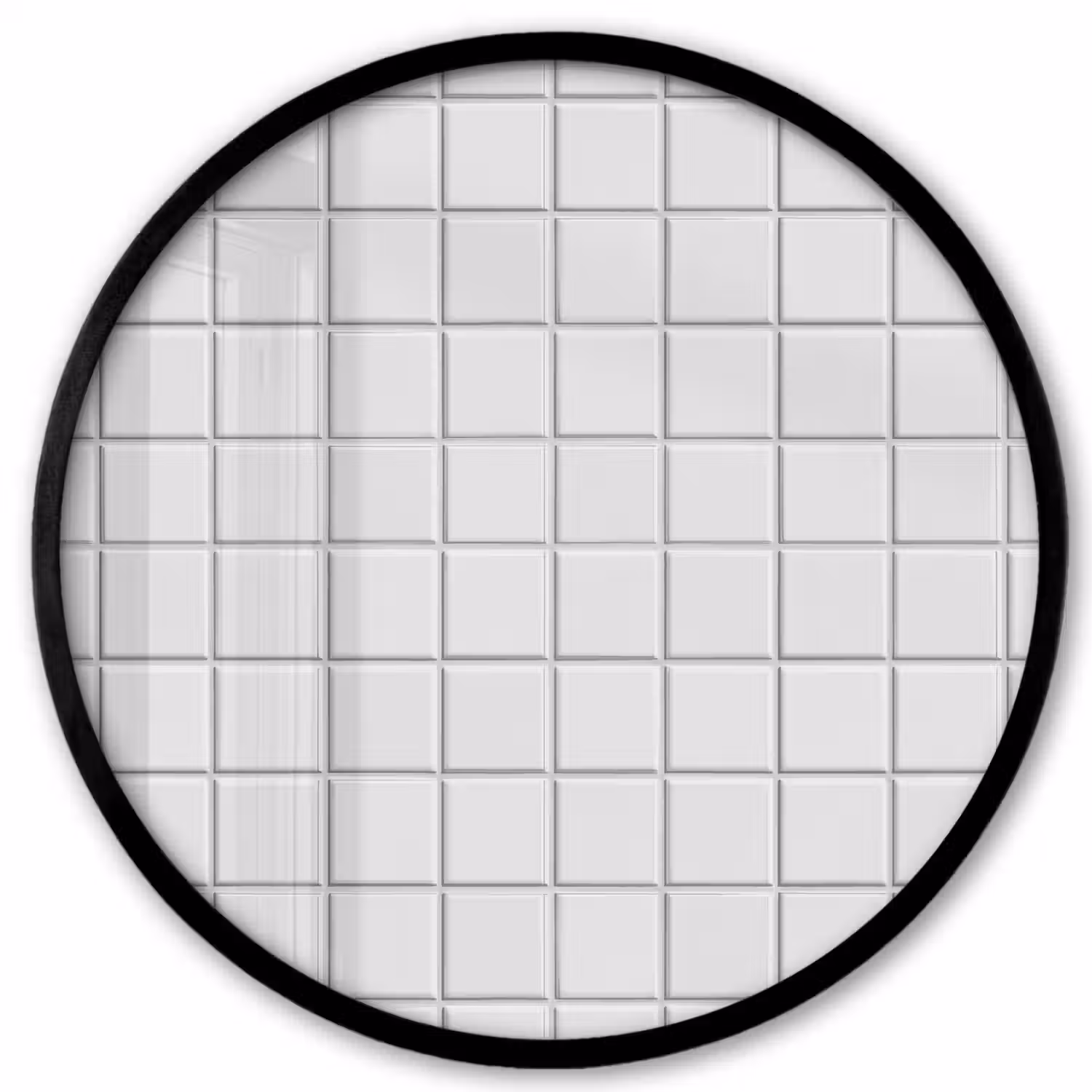 Patroon - Tegels - Grijs - Wit Fotolijst rond zonder passe partout klein 856 -3d