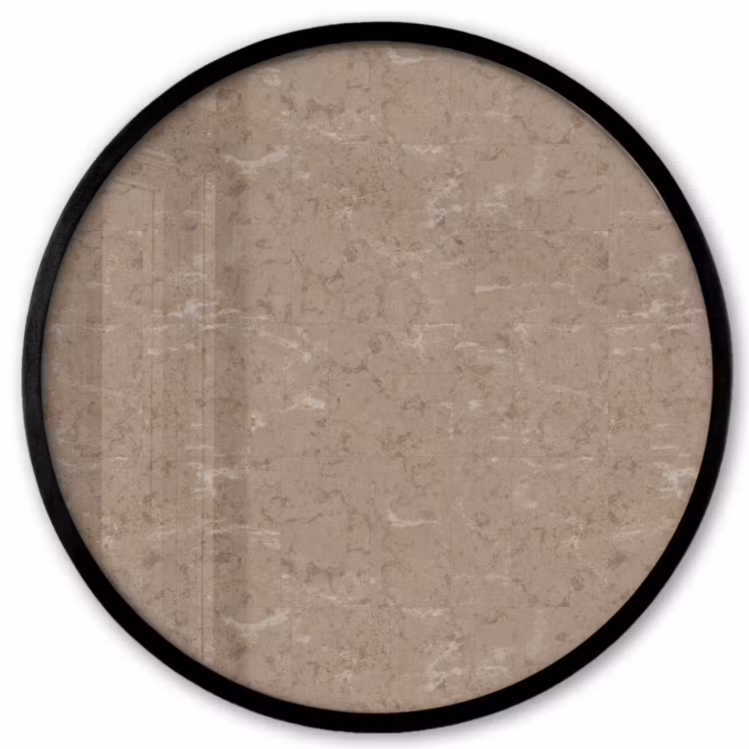 Patroon - Kalksteen - Beige Fotolijst rond zonder passe partout klein 856 -3d