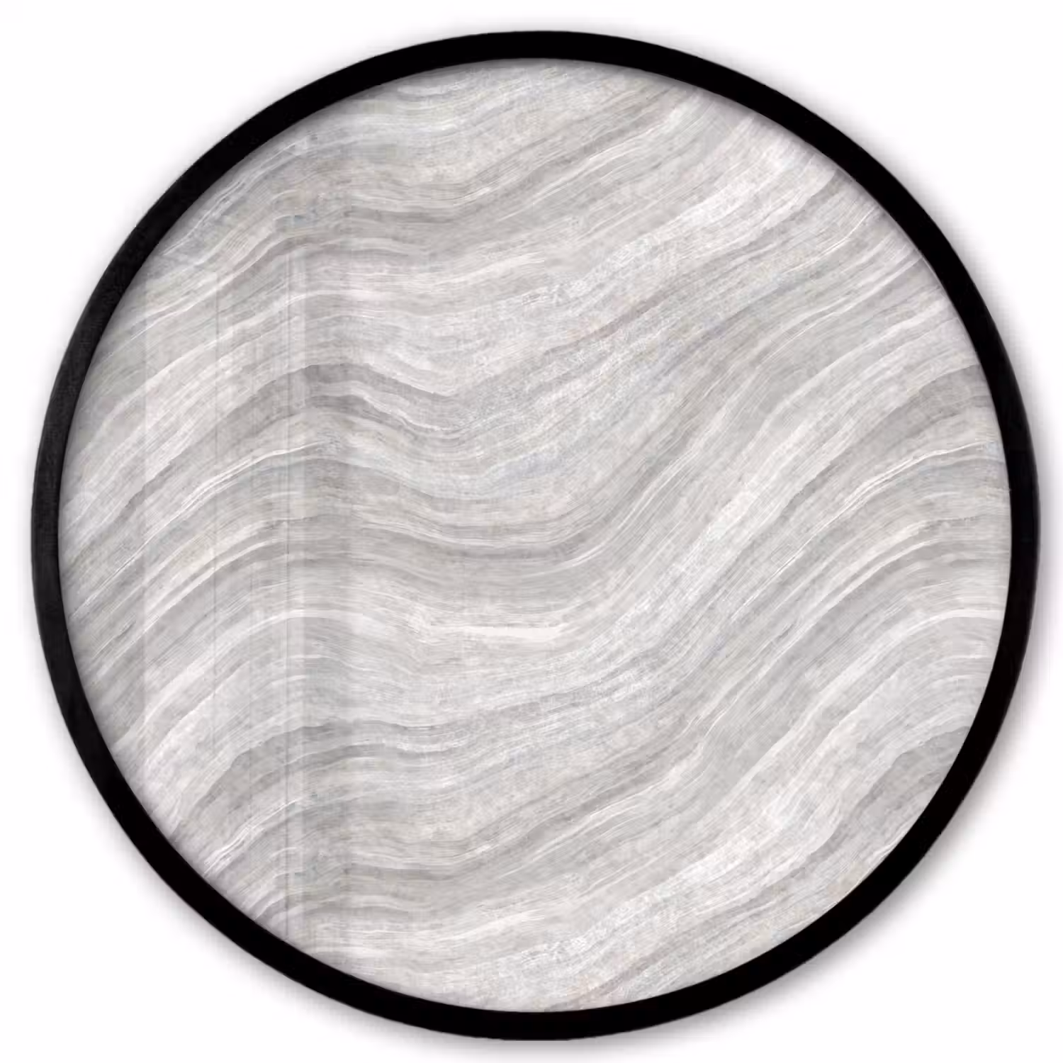 Patroon - Helder - Wit - Grijs Fotolijst rond zonder passe partout klein 856 -3d