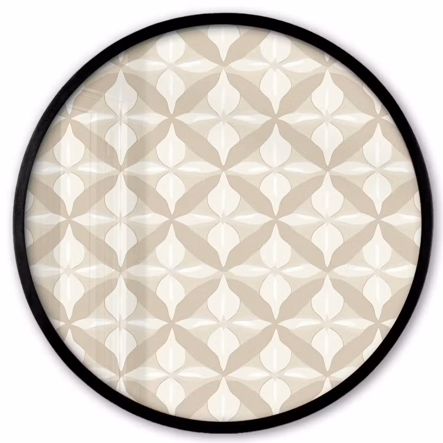 Patroon - Klassiek - Beige Fotolijst rond zonder passe partout klein 856 -3d
