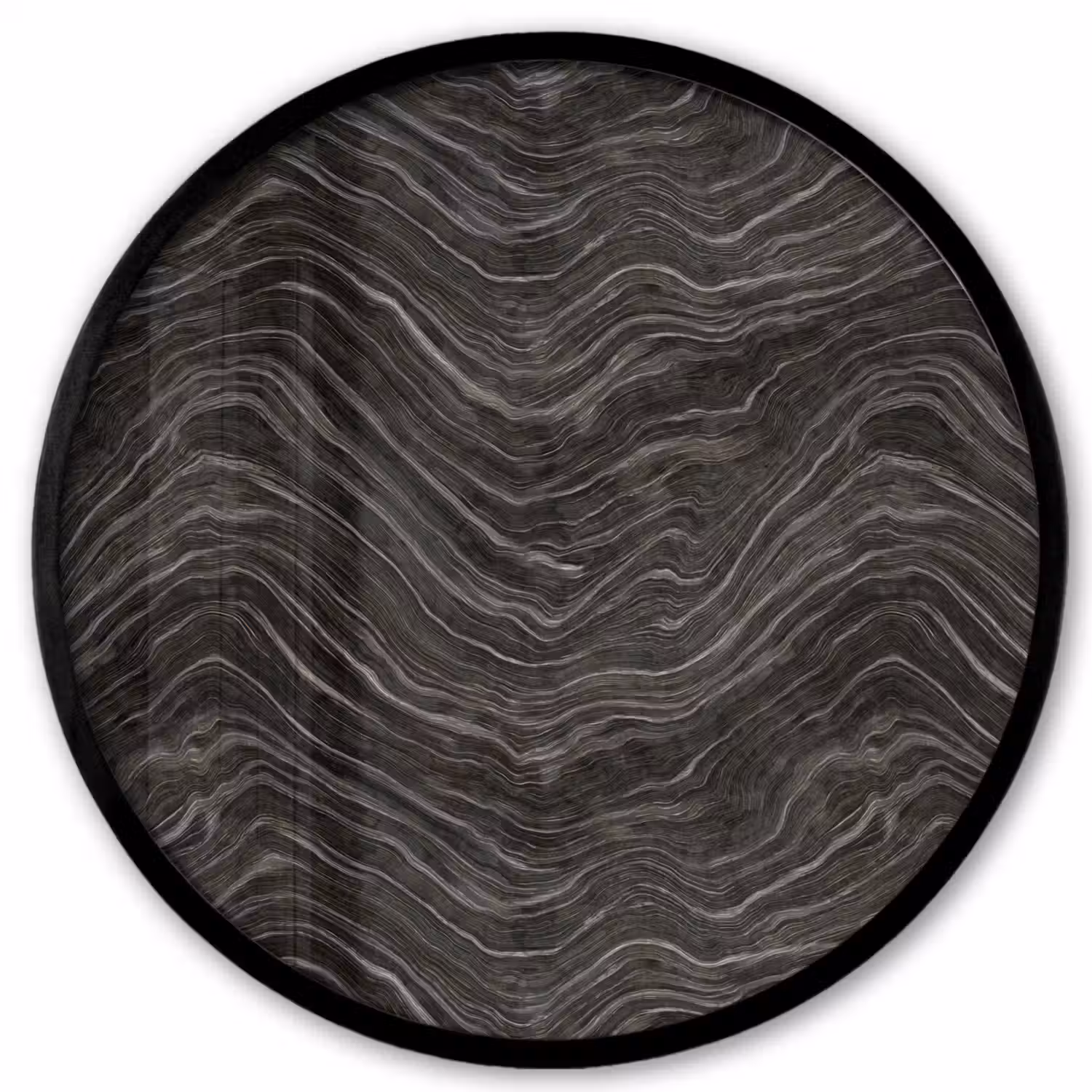 Patroon - Contrast - Antraciet Fotolijst rond zonder passe partout klein 856 -3d