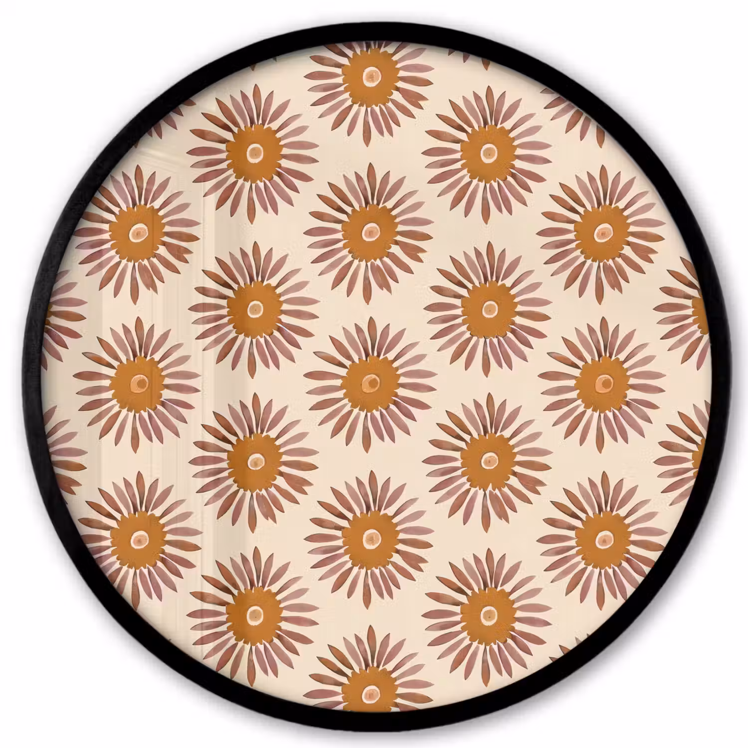 Patroon - Retro - Bruin Fotolijst rond zonder passe partout klein 856 -3d