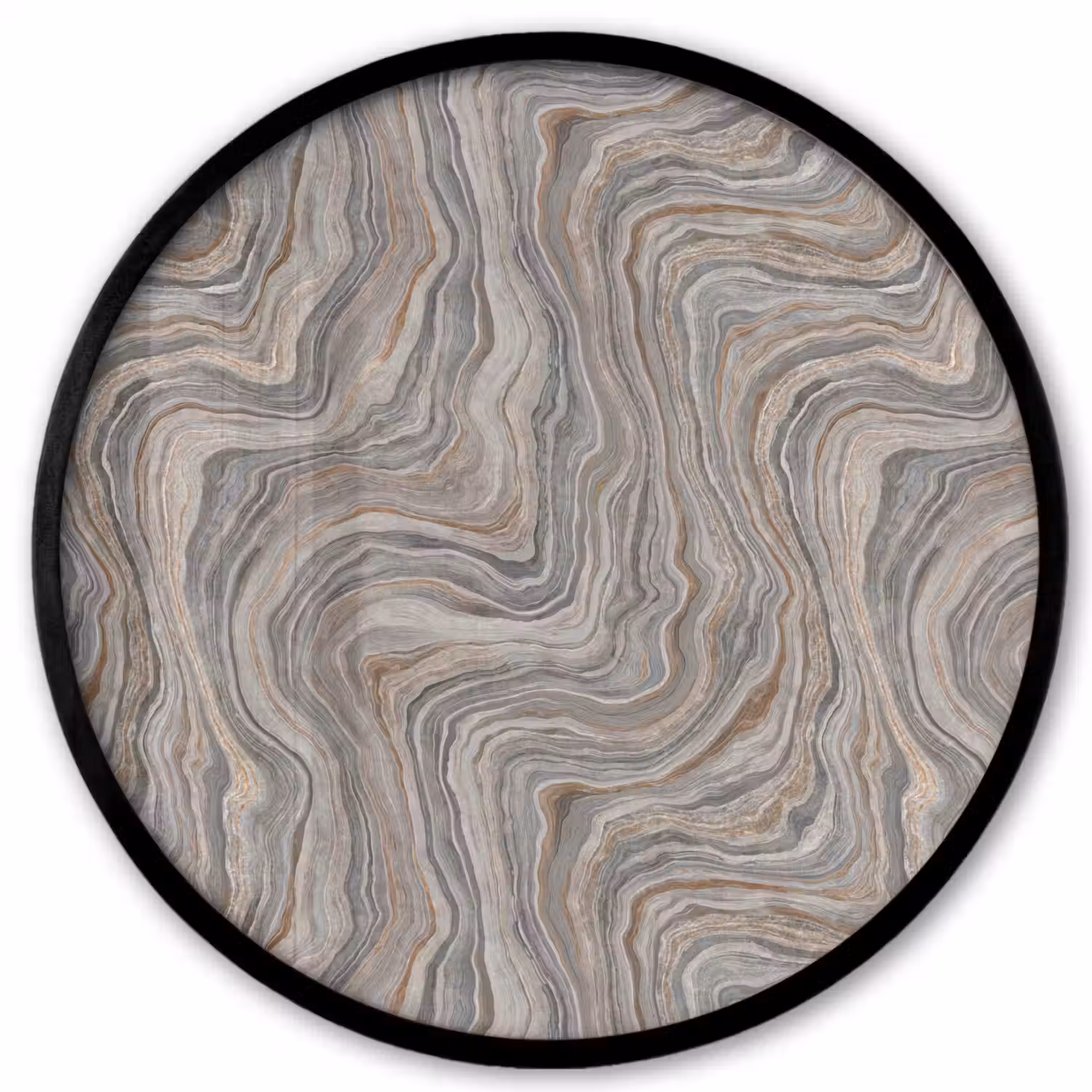 Patroon - Textuur - Grijs Fotolijst rond zonder passe partout klein 856 -3d