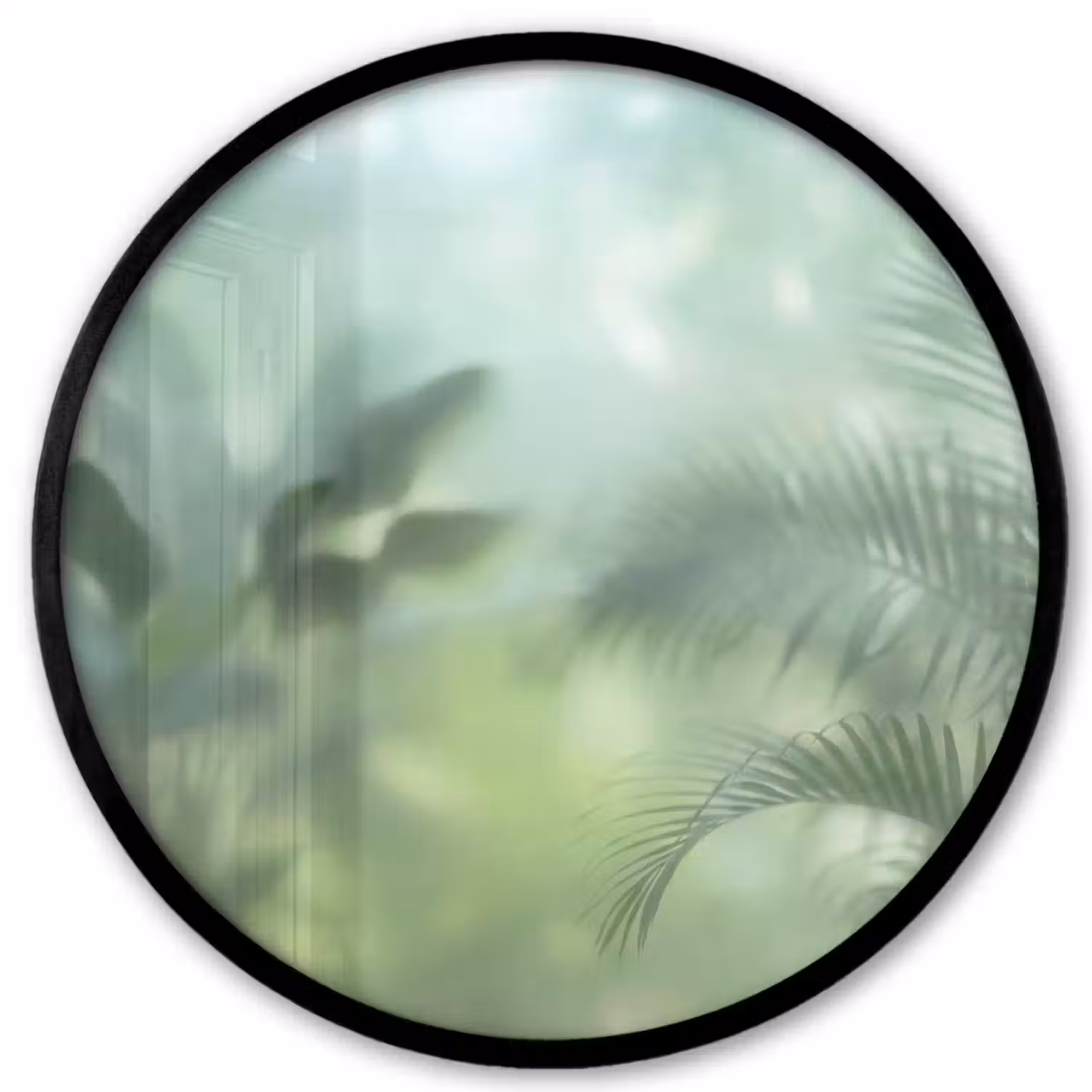 Natuur - Vervaagd - Groen - Abstract - Modern Fotolijst rond zonder passe partout klein -3d