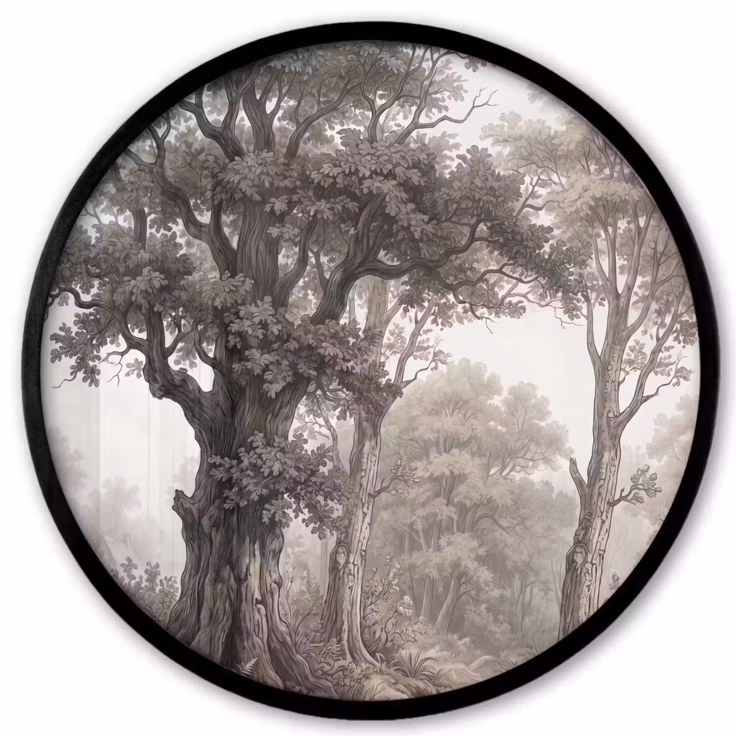 Natuur - Bos - Eik Fotolijst rond zonder passe partout klein -3d