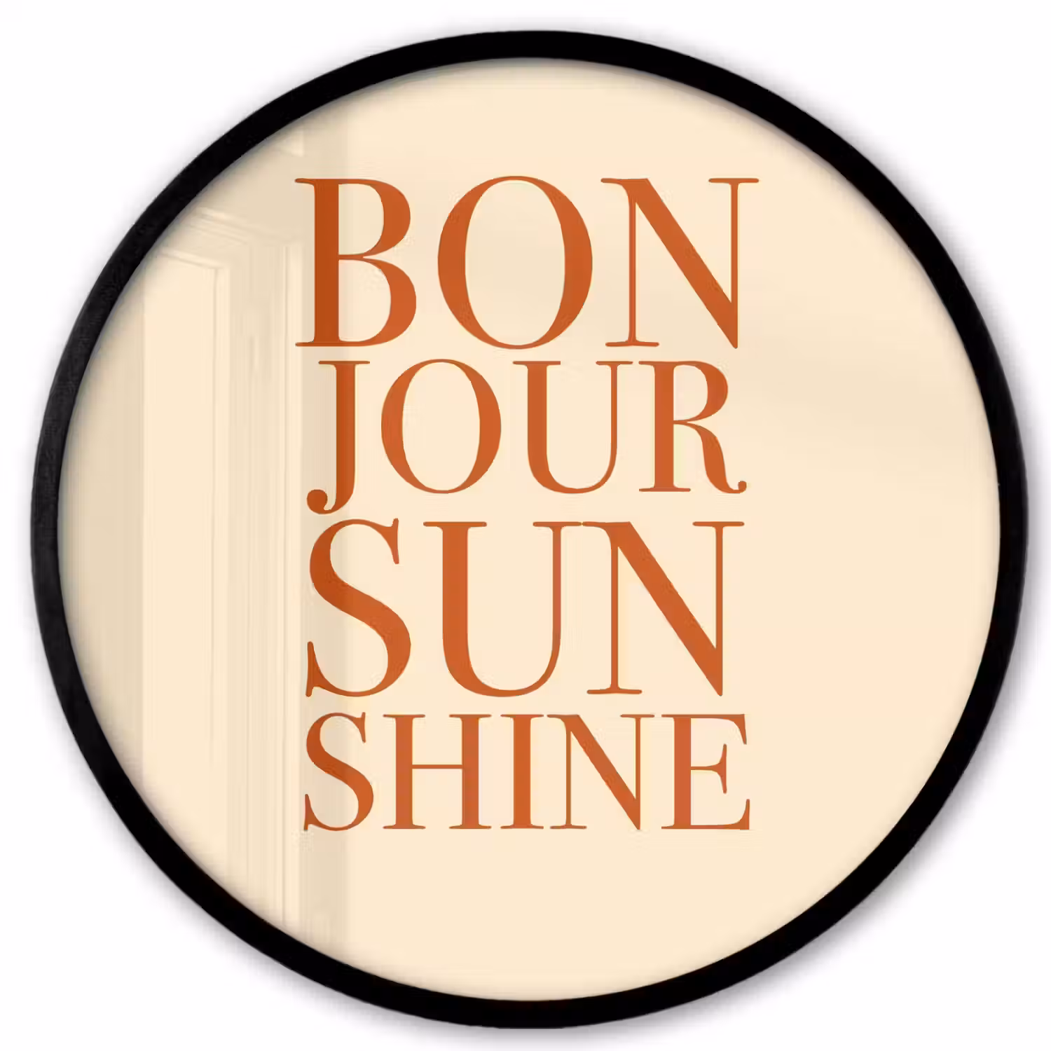Oranje - Quote - Sun Fotolijst rond zonder passe partout klein -3d