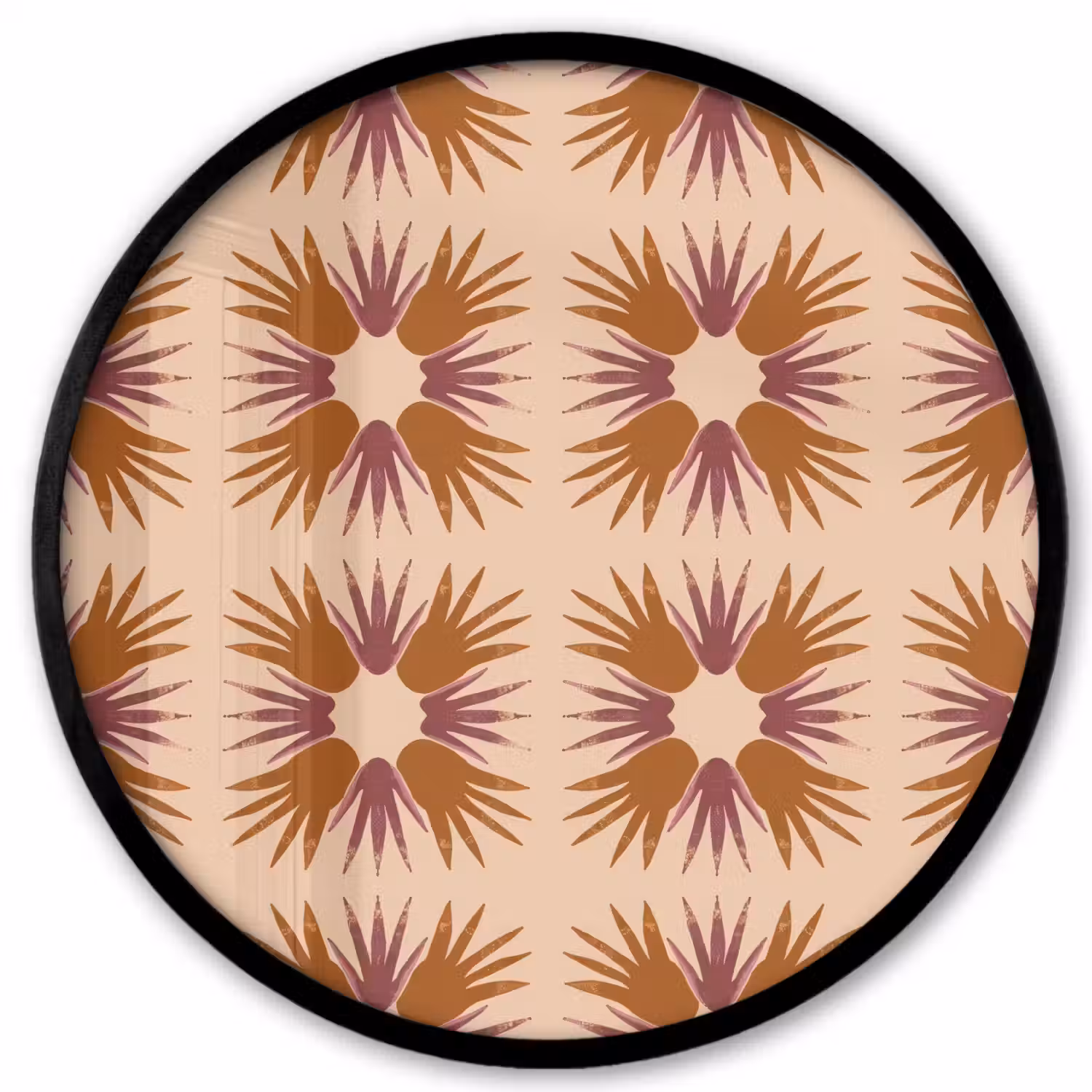 Ornament - Patroon - Oker Fotolijst rond zonder passe partout klein 856 -3d