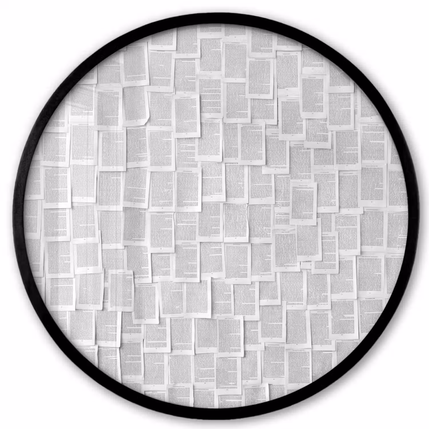 Papier - Overlappend - Textuur - Modern - Wit Fotolijst rond zonder passe partout klein -3d