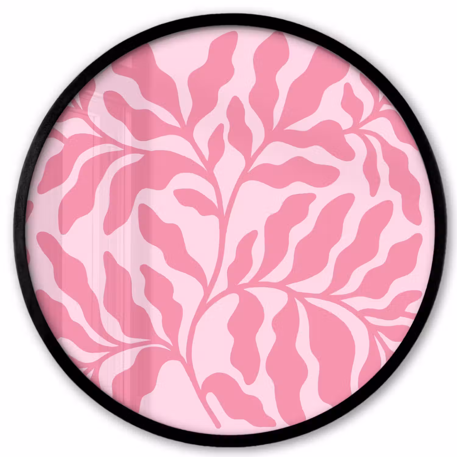 Planten - Organisch - Abstract - Modern - Roze Fotolijst rond zonder passe partout klein -3d