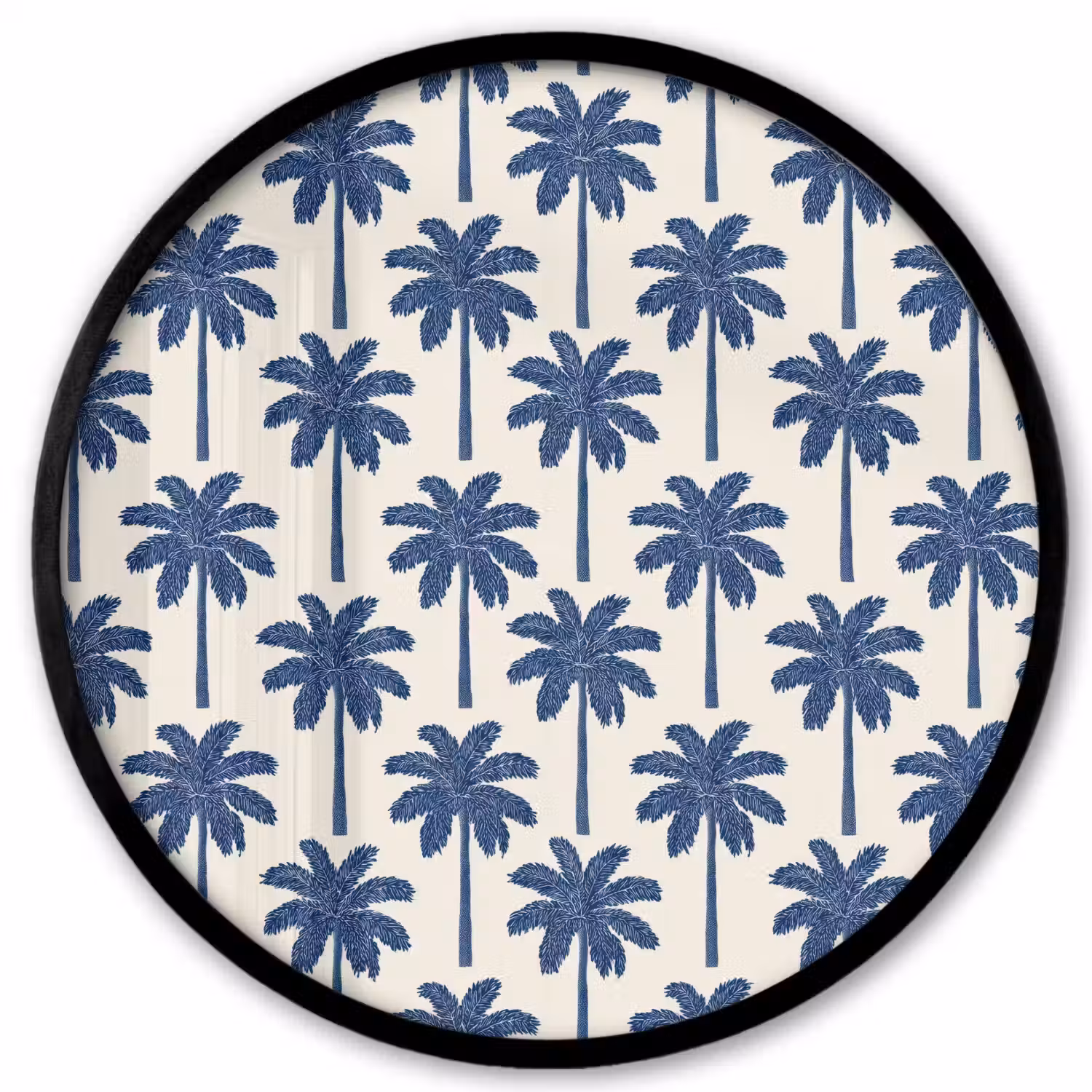Symmetrisch - Palm - Blauw Fotolijst rond zonder passe partout klein 856 -3d