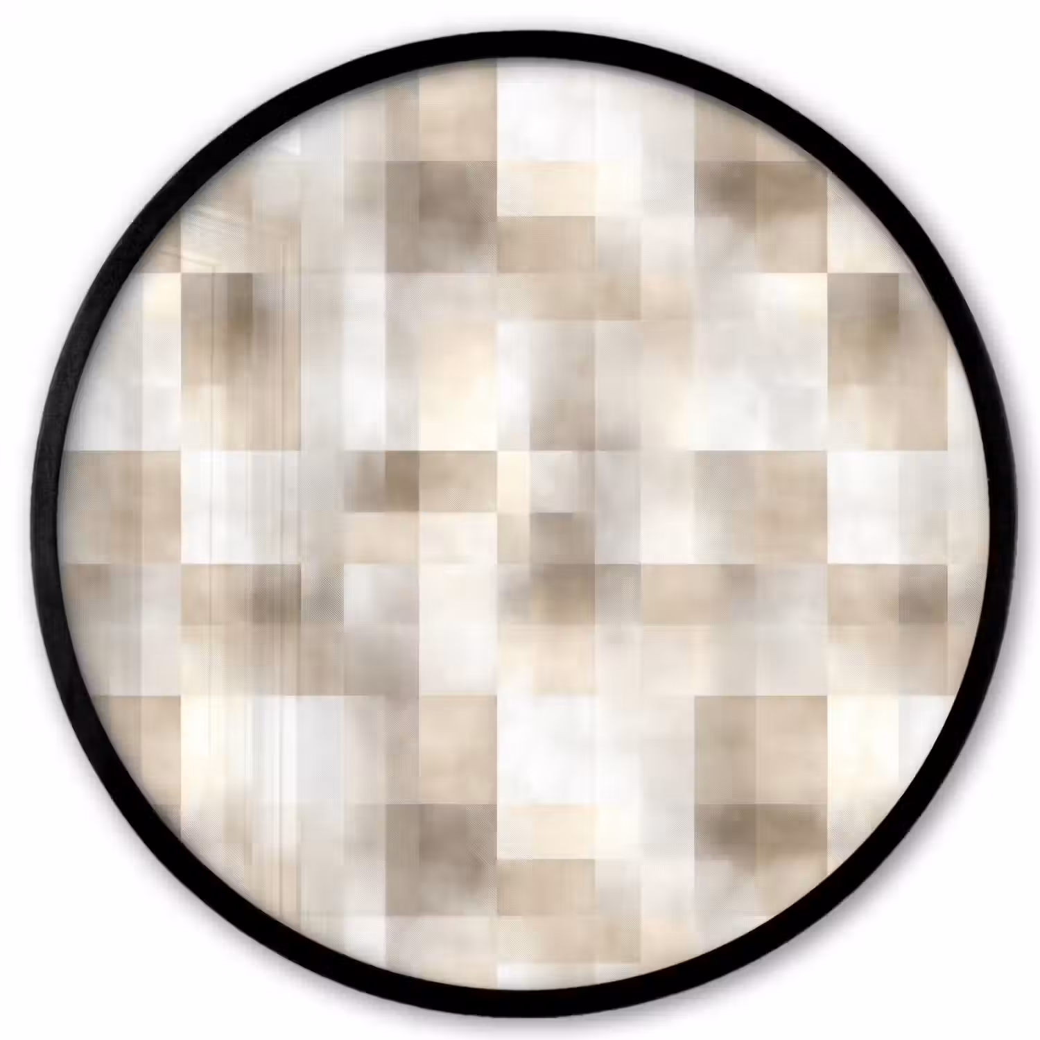Textuur - Linnen - Beige Fotolijst rond zonder passe partout klein 856 -3d