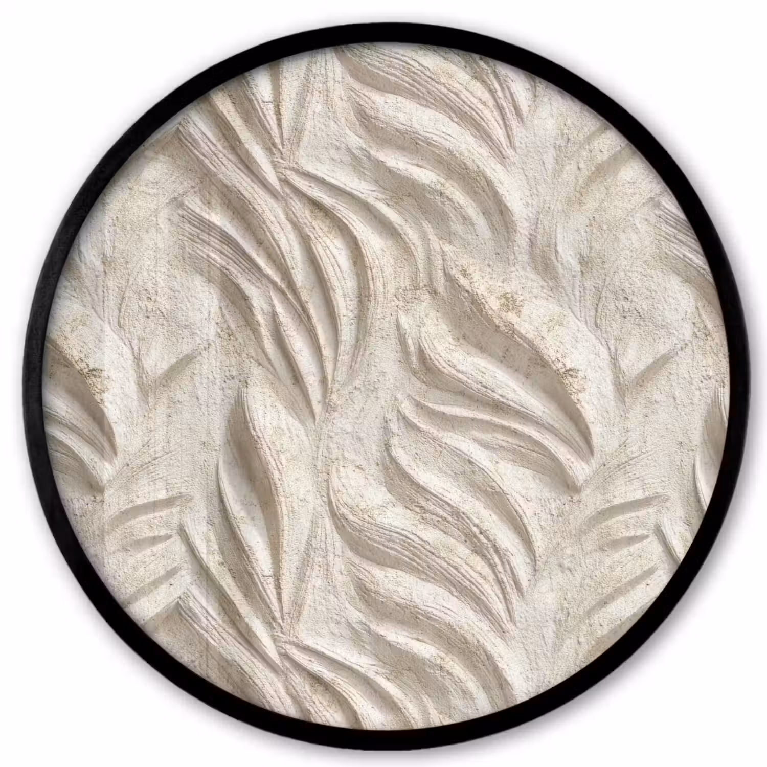 Textuur - Reliëf - Beige Fotolijst rond zonder passe partout klein 856 -3d