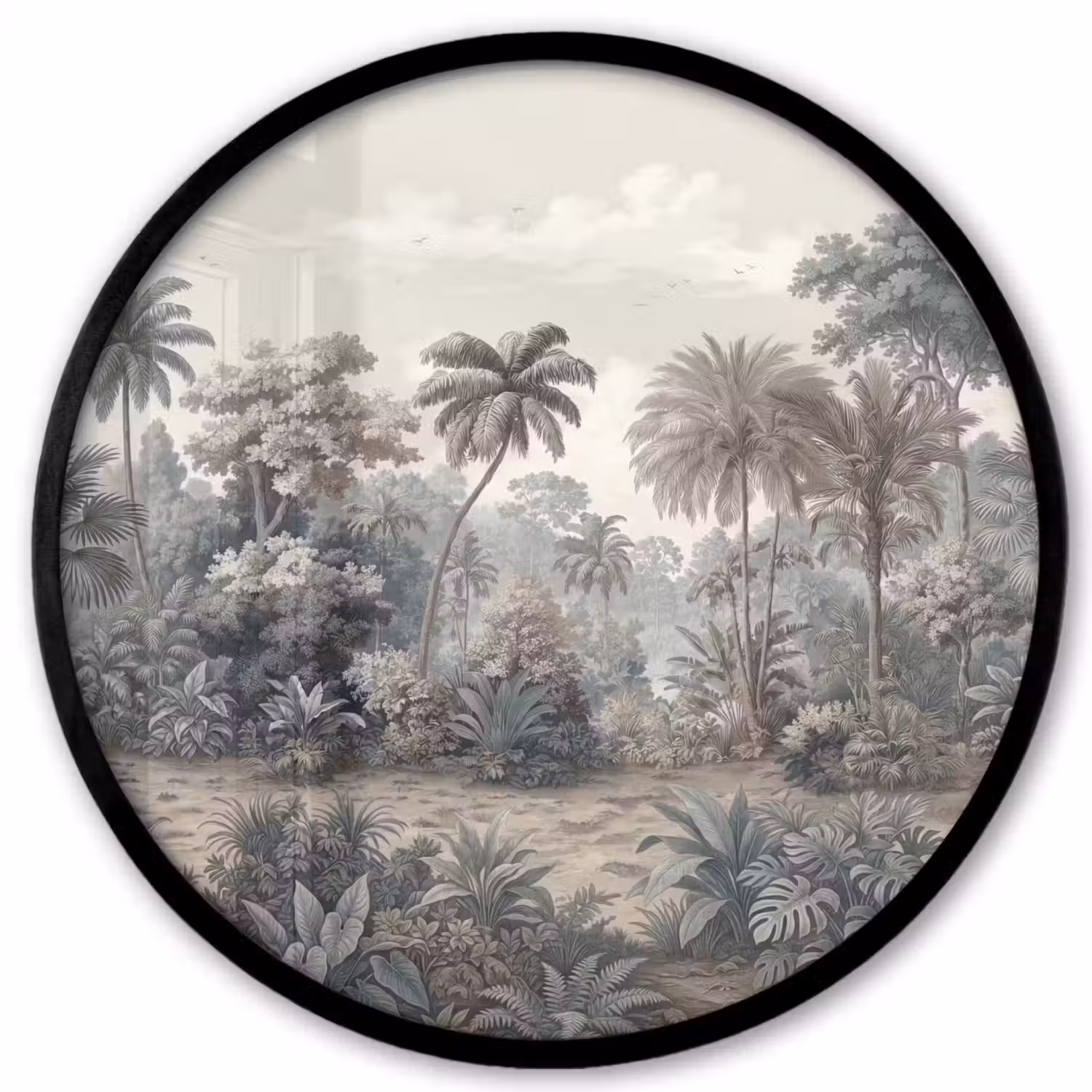 Tropisch - Landschap - Illustratie Fotolijst rond zonder passe partout klein -3d
