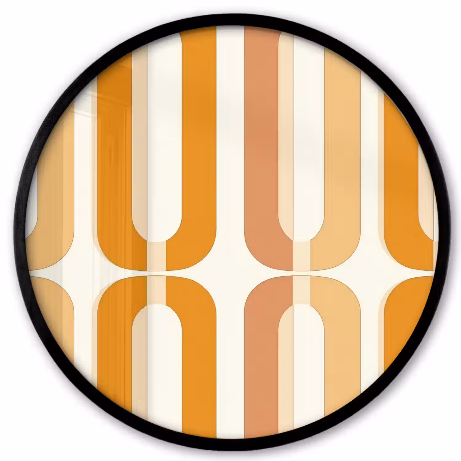 U-vorm - Retro - Oranje Fotolijst rond zonder passe partout klein 856 -3d