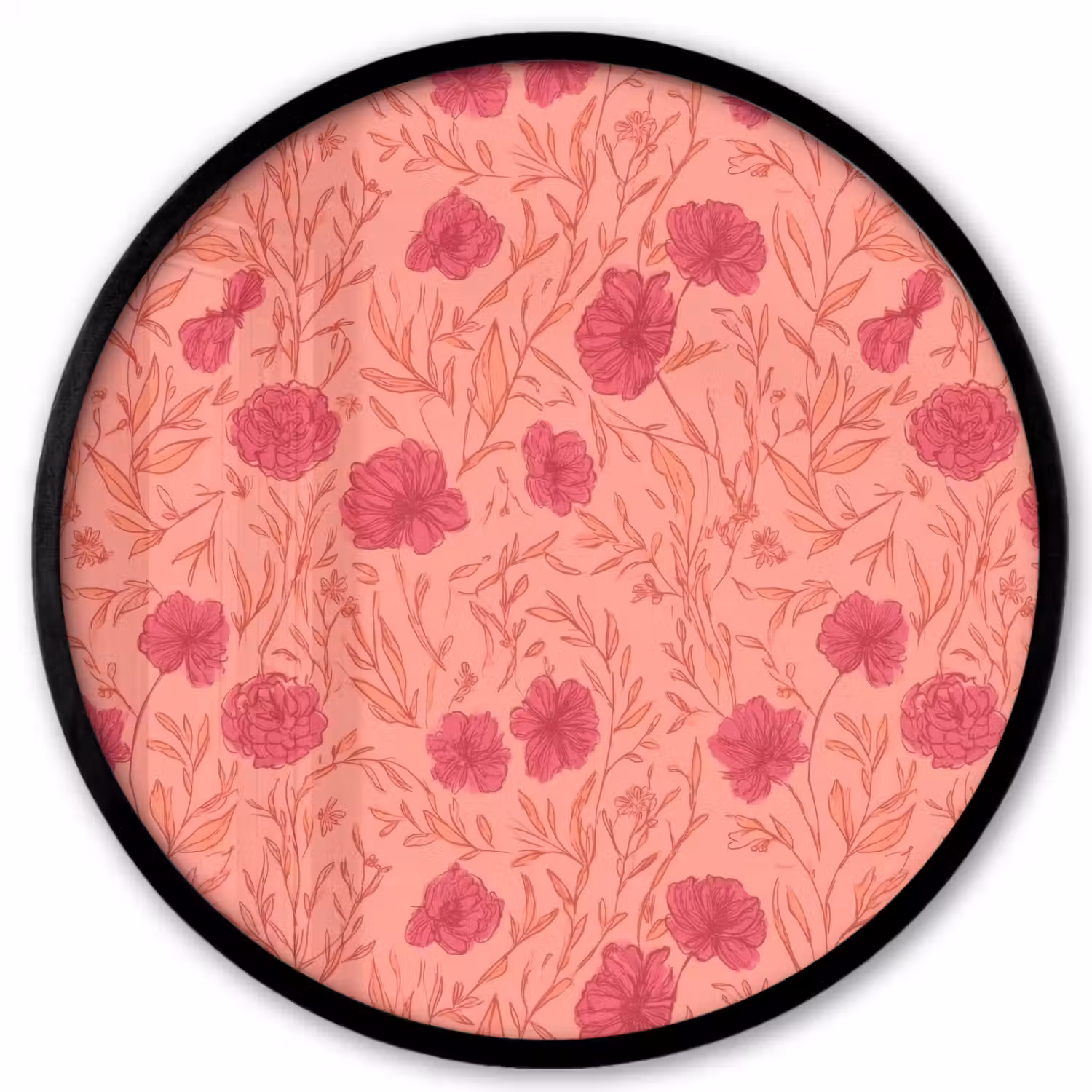 Weidebloemen - Romantisch - Roze Fotolijst rond zonder passe partout klein 856 -3d