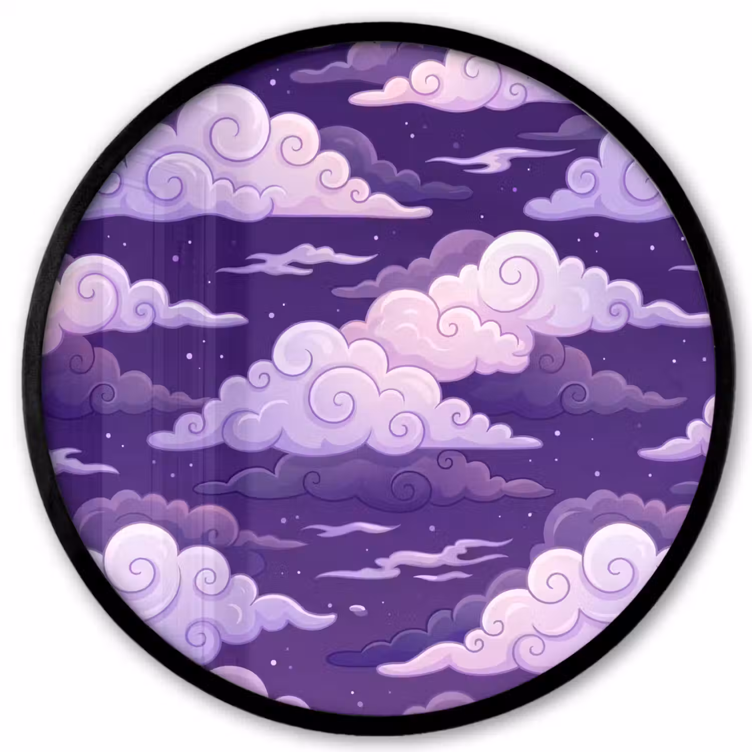 Wolken - Nacht - Natuur - Abstract - Paars Fotolijst rond zonder passe partout klein -3d
