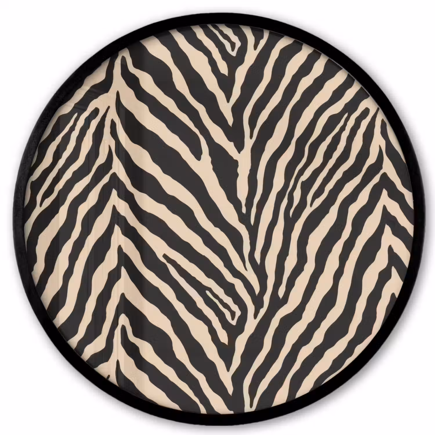 Zebra - Klassiek - Zwart Fotolijst rond zonder passe partout klein 856 -3d