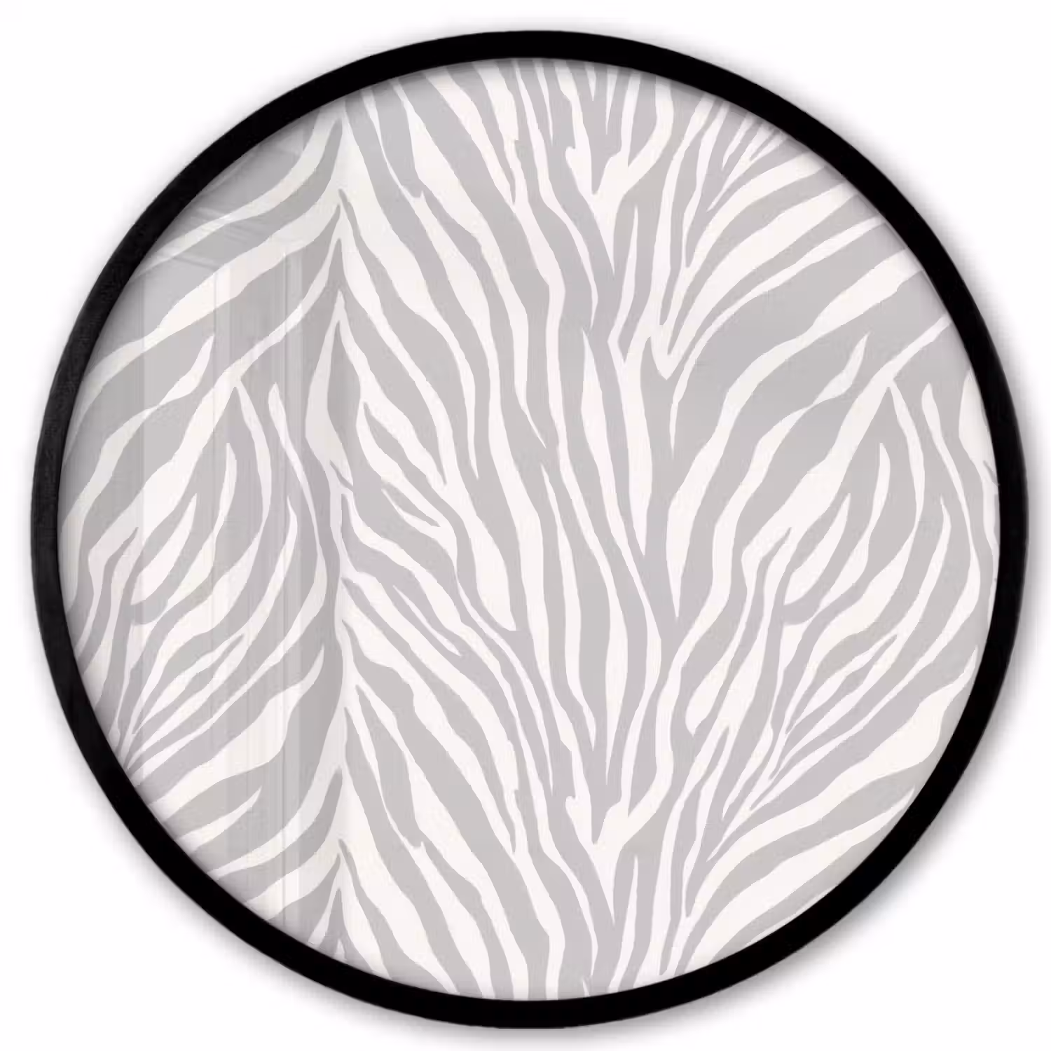 Zebra - Motief - Grijs Fotolijst rond zonder passe partout klein 856 -3d