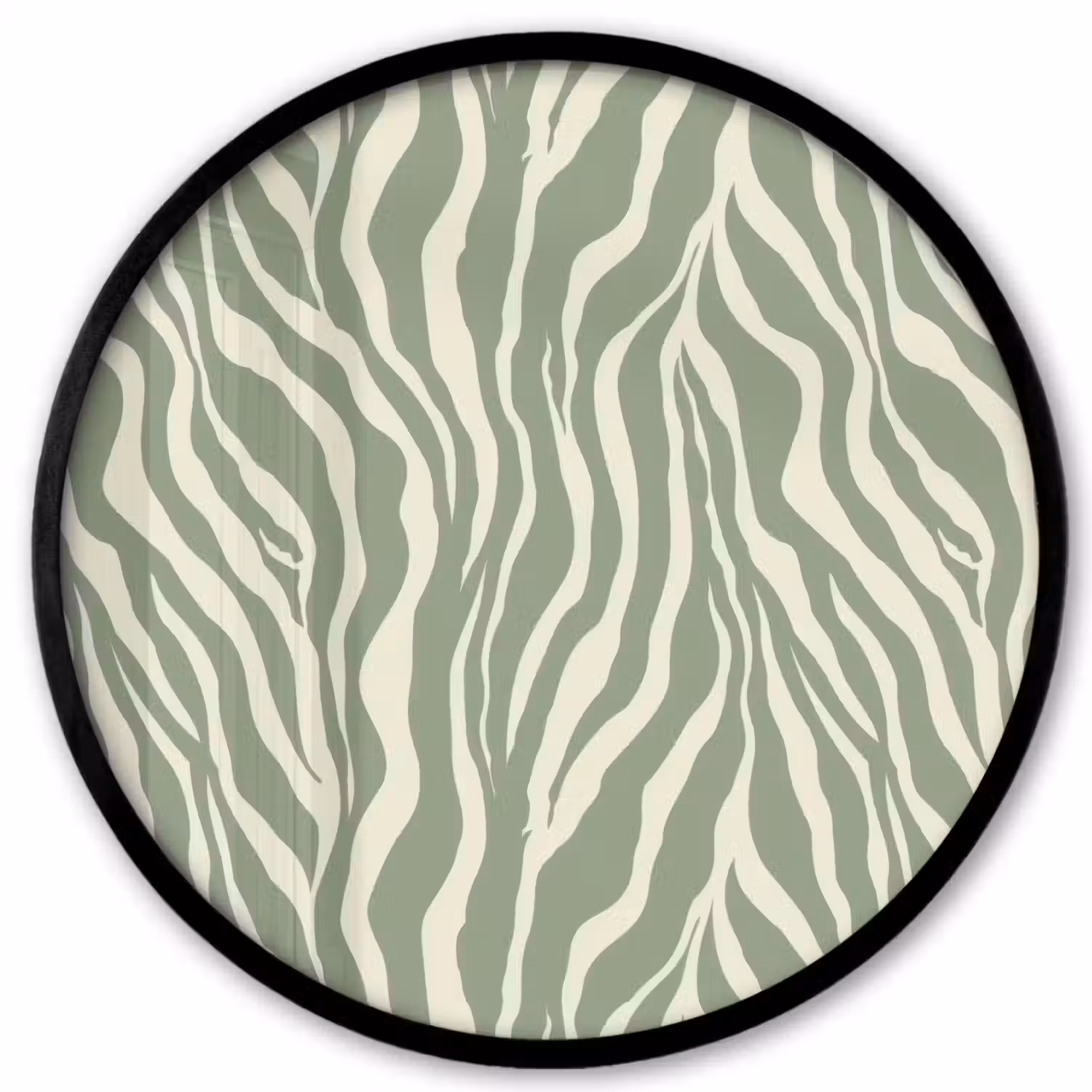 Zebra - Motief - Groen Fotolijst rond zonder passe partout klein 856 -3d