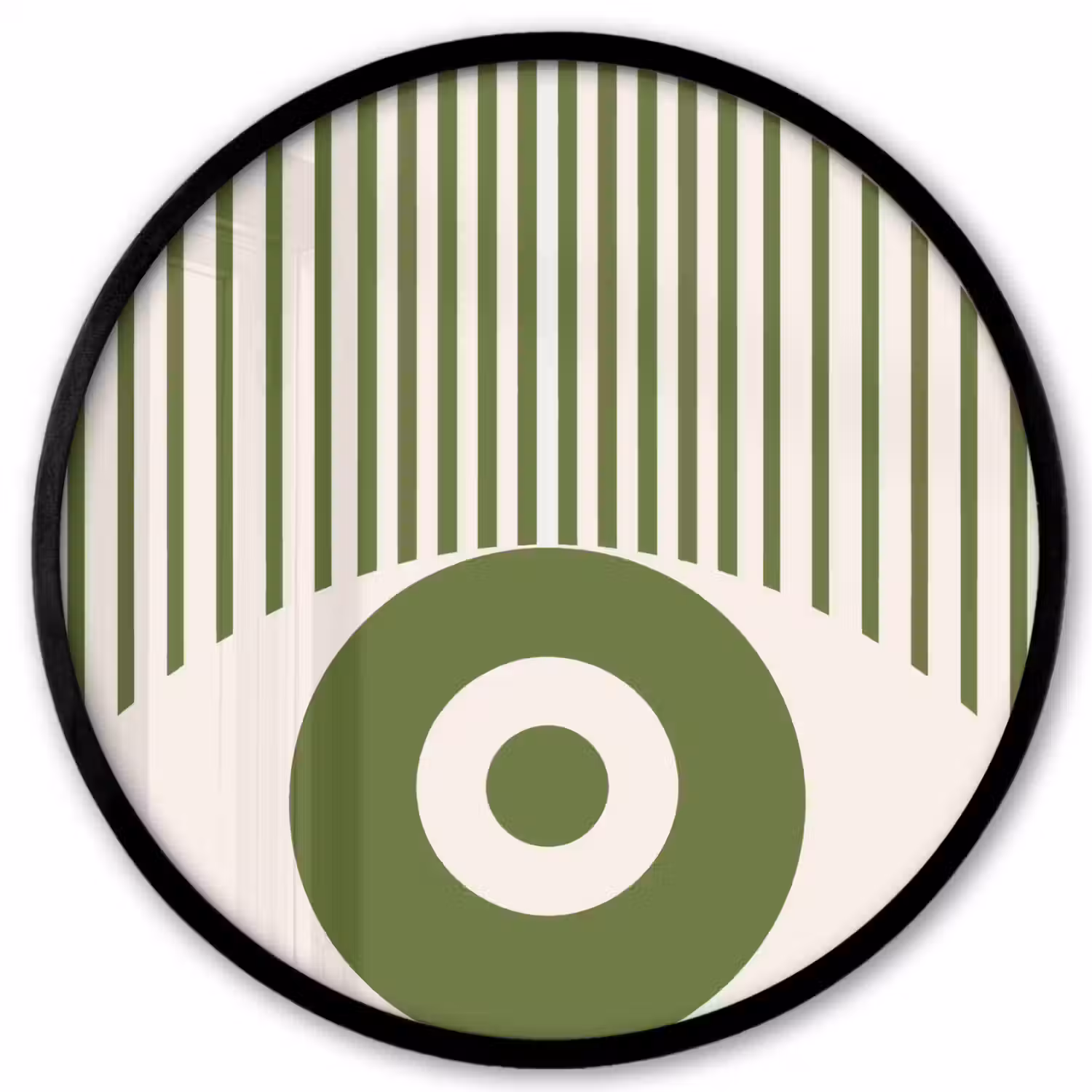 Abstract - Oog - Strepen - Modern - Groen Fotolijst rond zonder passe partout klein -3d