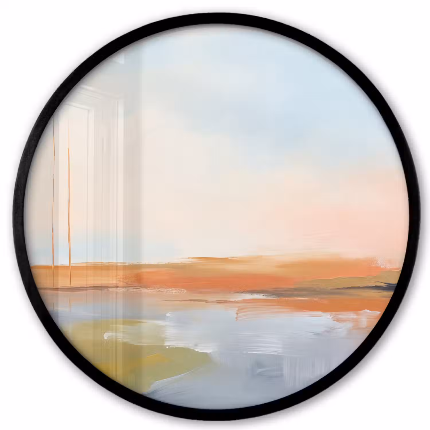 Abstract - Landschap - Horizon - Modern - Kleurrijk Fotolijst rond zonder passe partout klein -3d