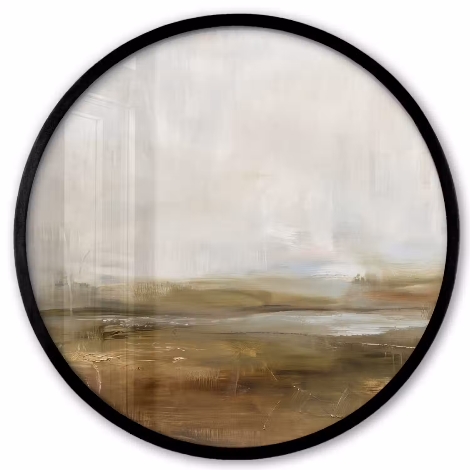 Abstract - Landschap - Natuur - Beige - Bruin Fotolijst rond zonder passe partout klein -3d