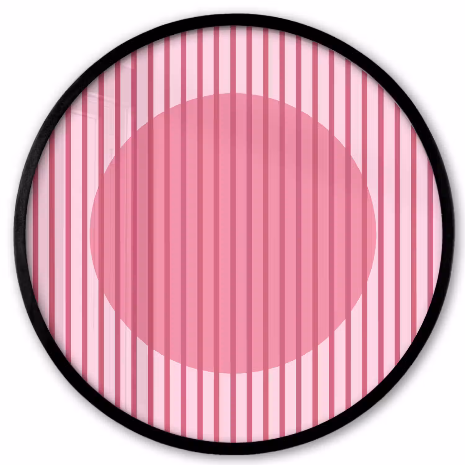 Abstract - Strepen - Ovaal - Roze - Modern Fotolijst rond zonder passe partout klein -3d