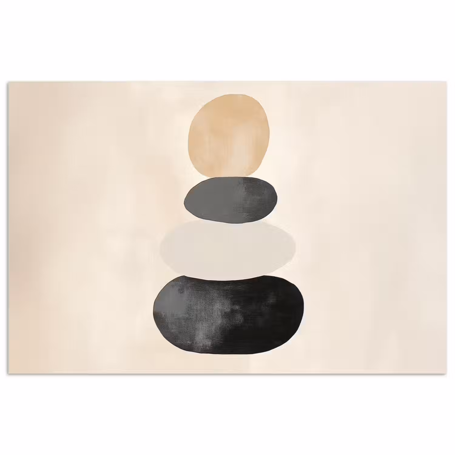 Japandi - Wabi sabi - Beige poster papier klein -3d
