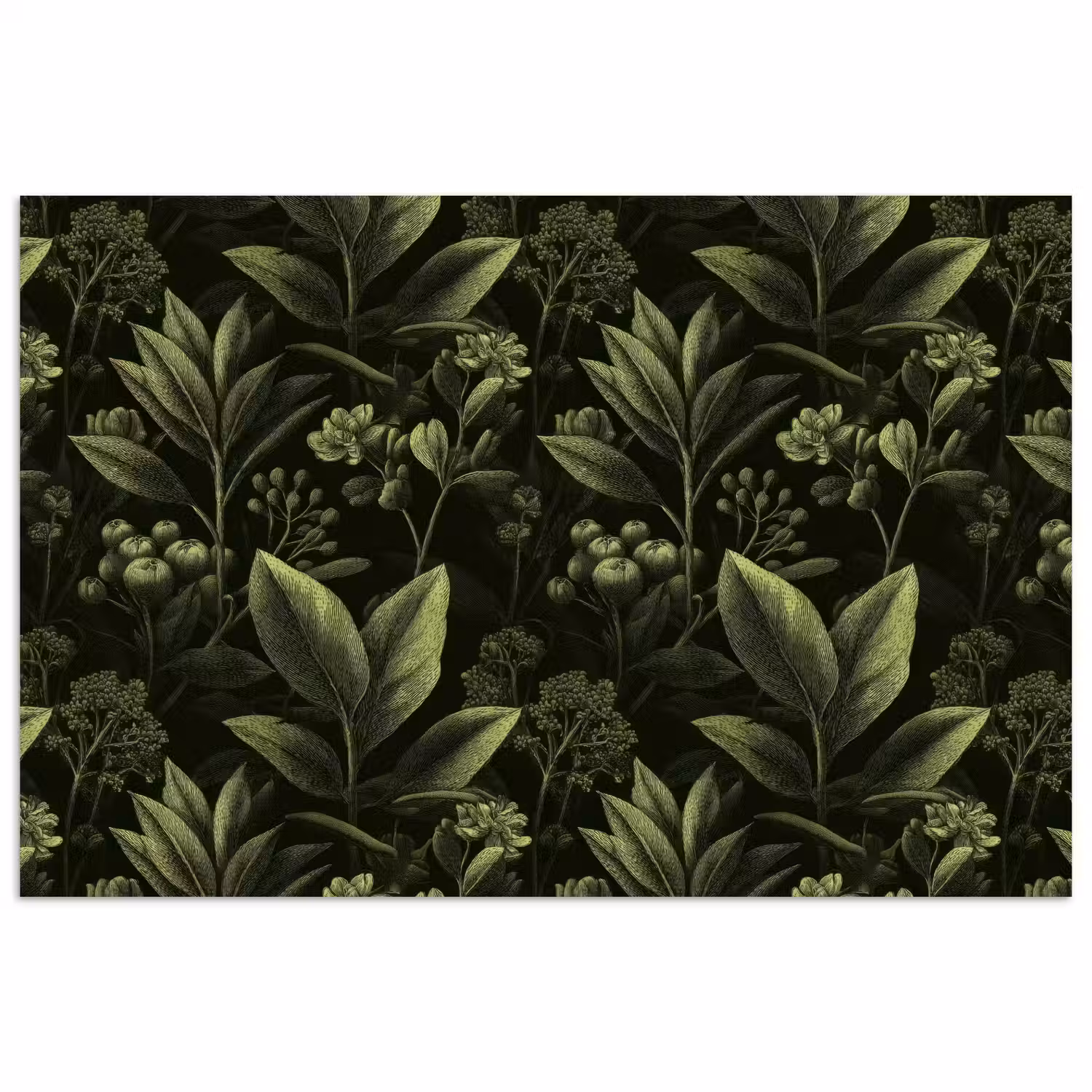 Klassiek - Donker - Botanisch - Planten poster papier klein 62 -3d