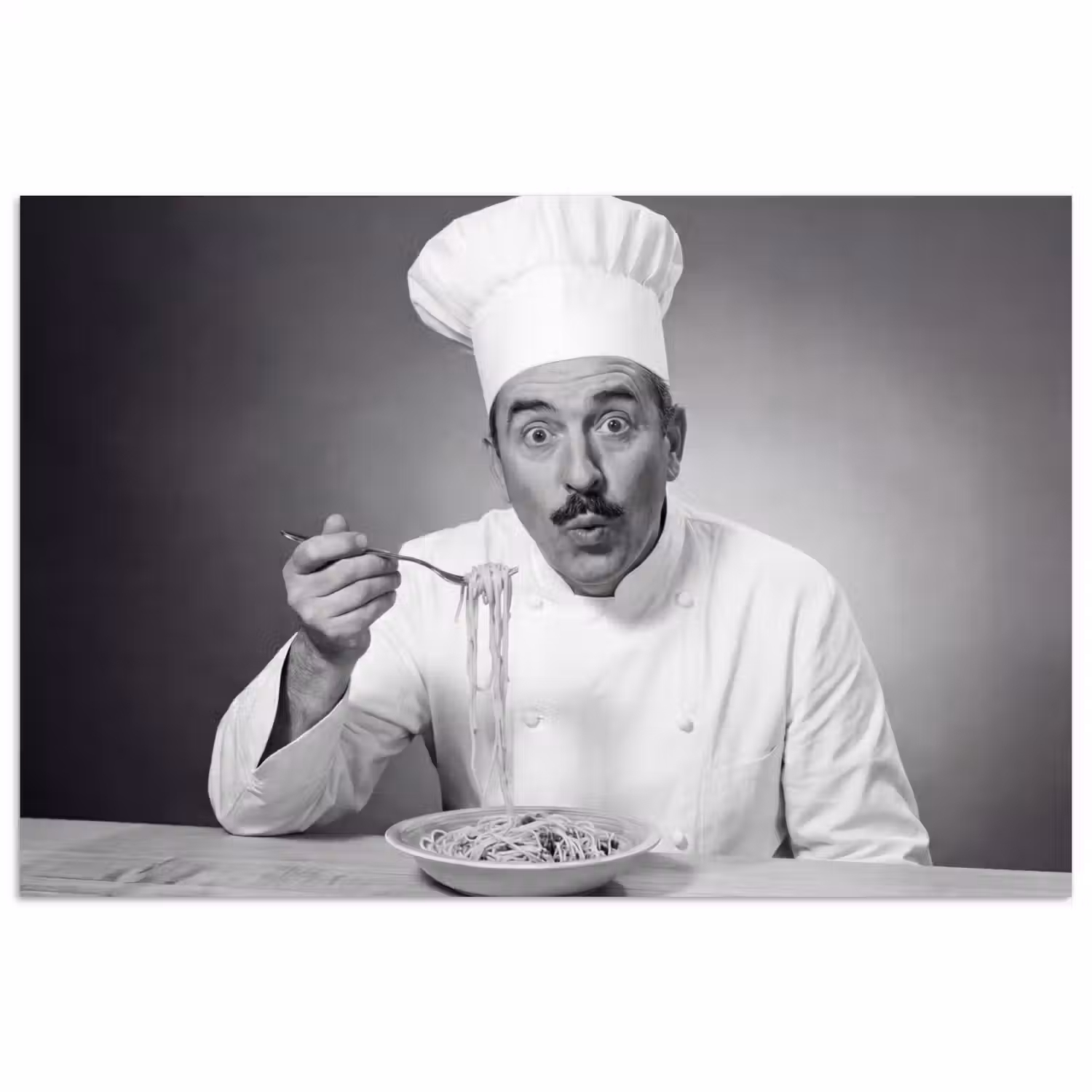 Chef - Spaghetti - Pasta poster papier klein -3d