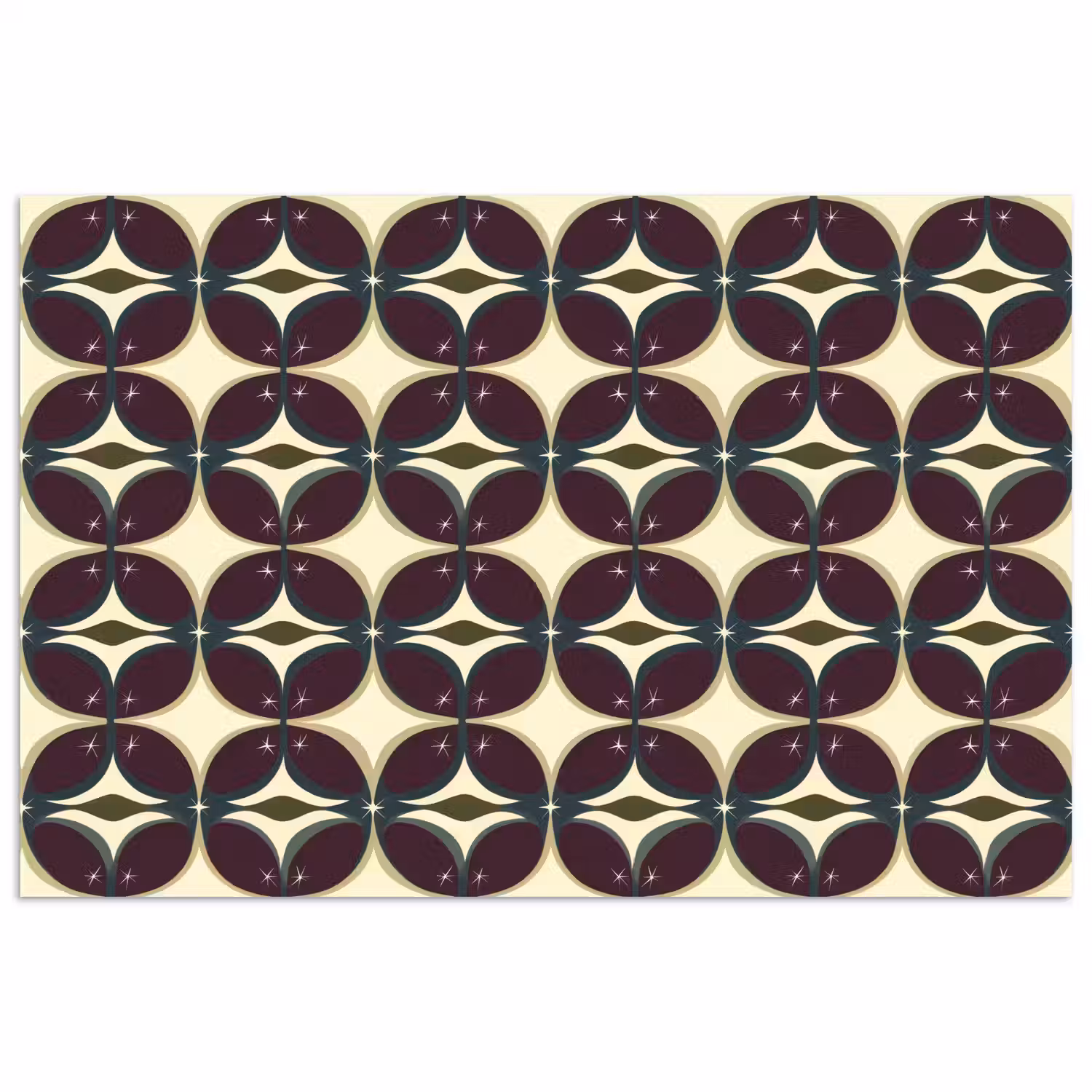 Cirkel - Retro - Kleurrijk poster papier klein 62 -3d