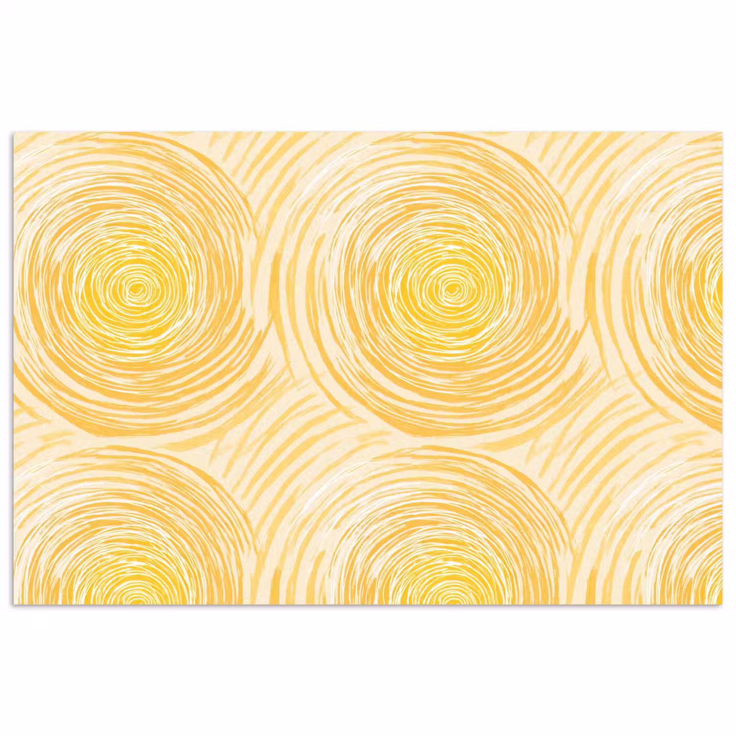 Cirkels - Abstract - Artistiek - Geel poster papier klein 62 -3d