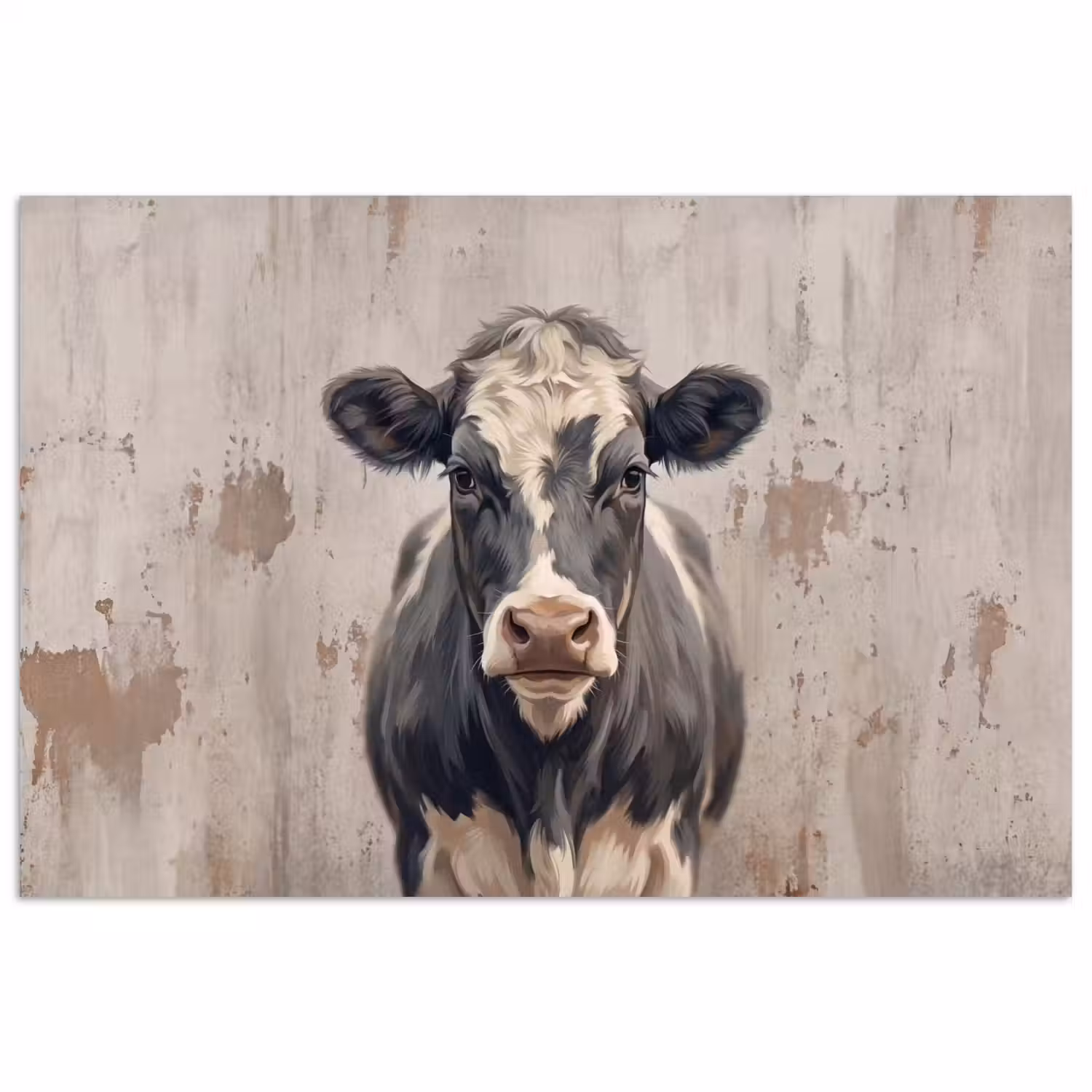 Koe - Portret - Dieren - Modern poster papier klein -3d
