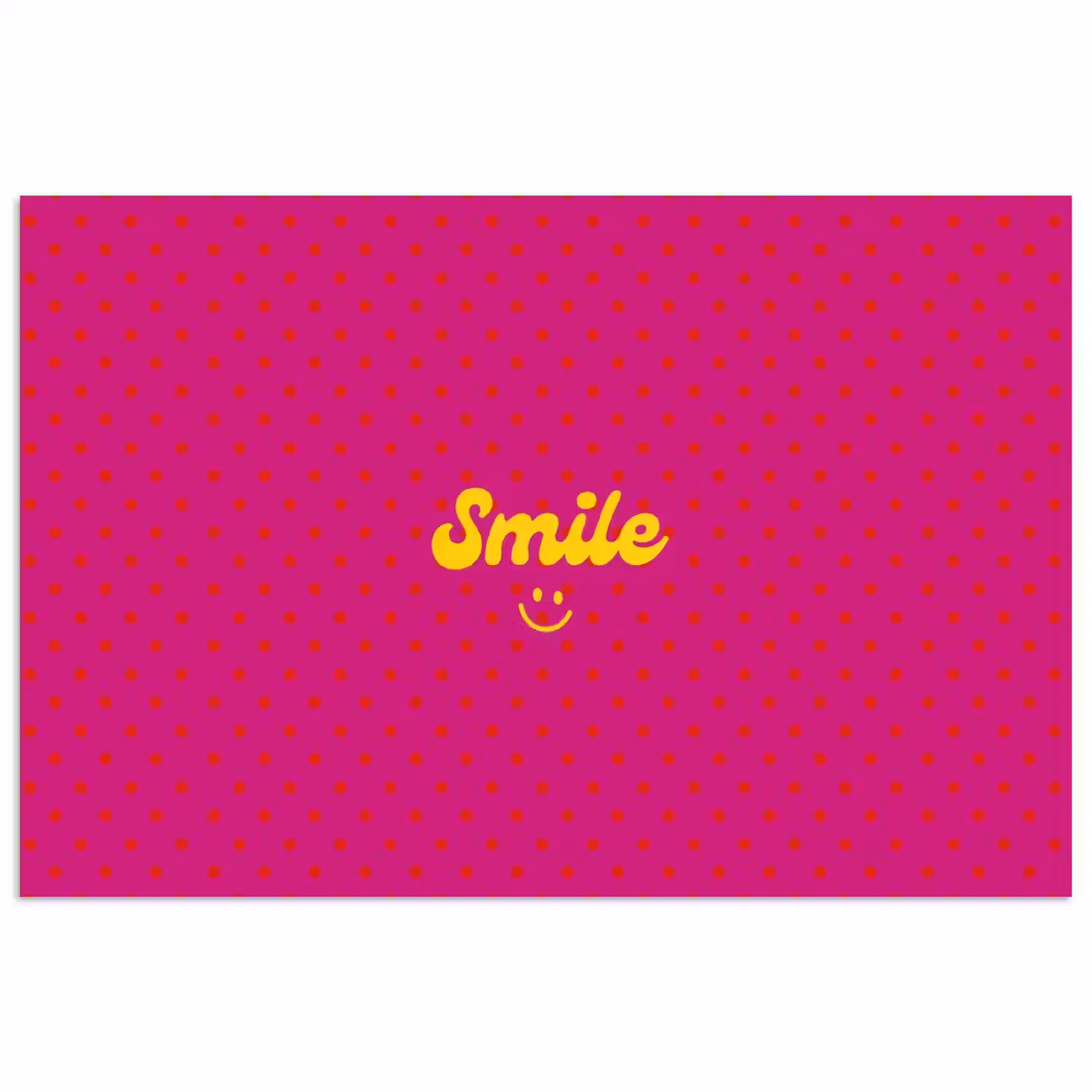 Smile - Stippen - Roze poster papier klein -3d